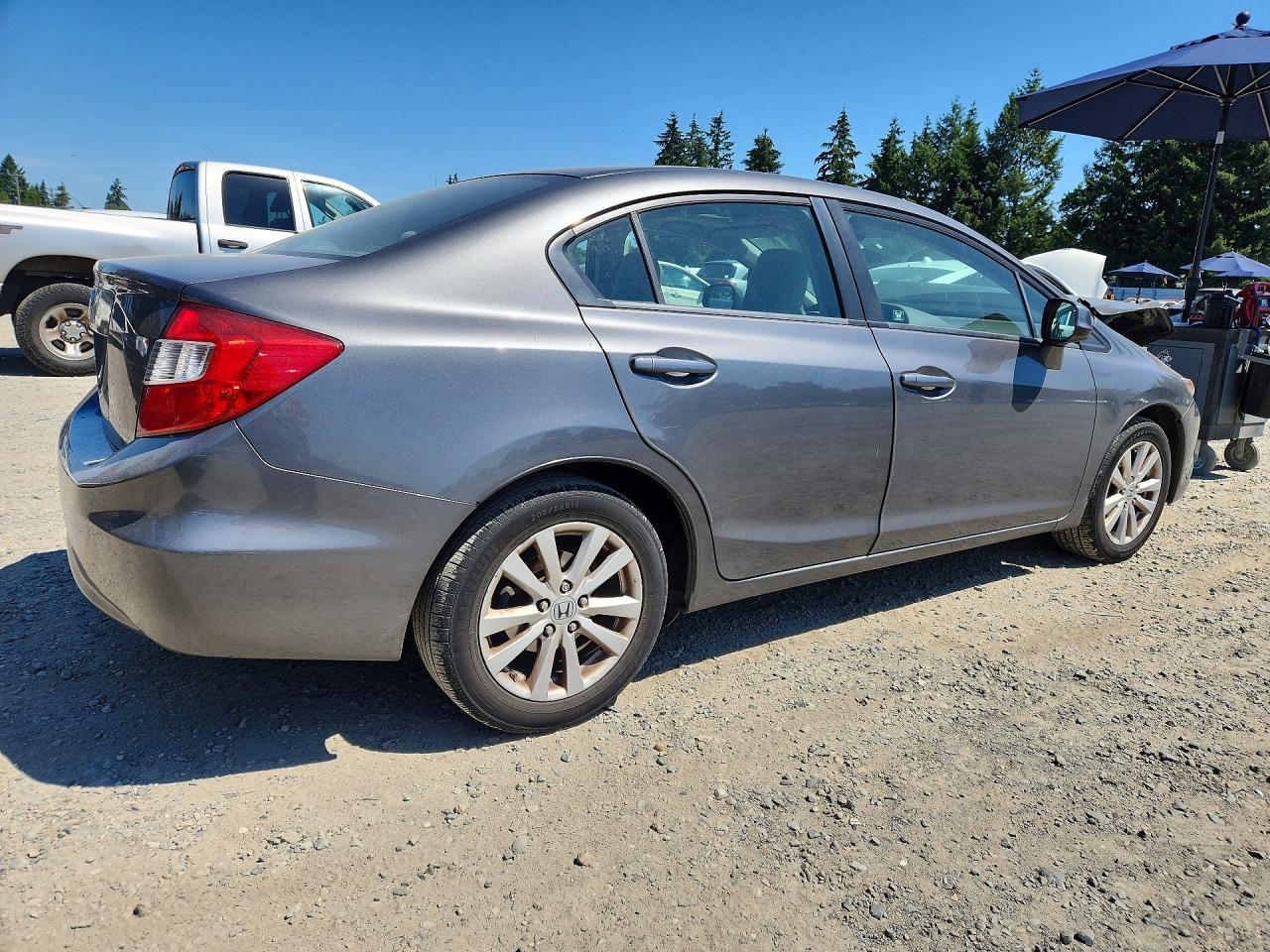 2012 Honda Civic Ex Gray vin: 2HGFB2F82CH525947