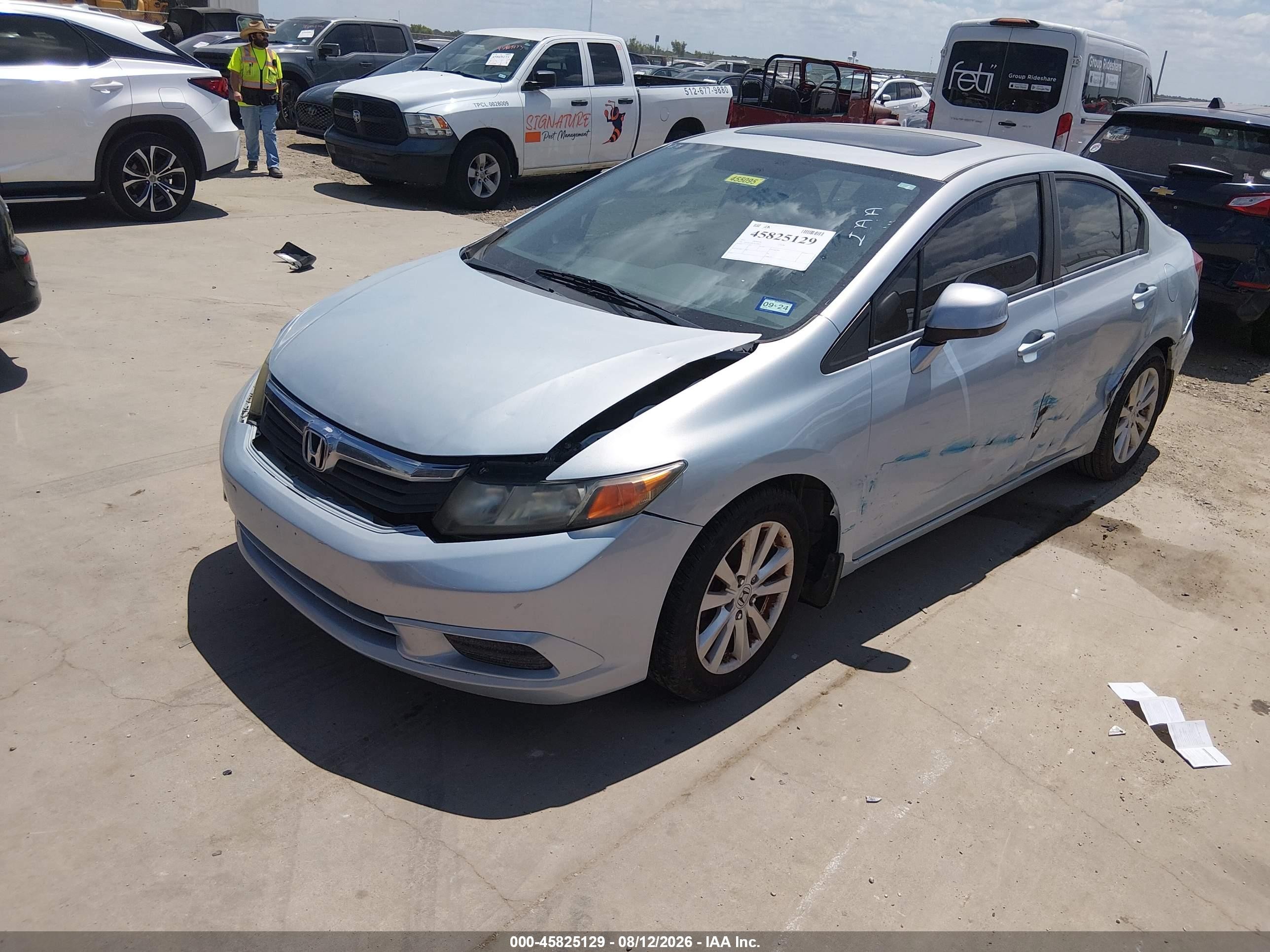 2012 Honda Civic Ex Blue vin: 2HGFB2F82CH529495