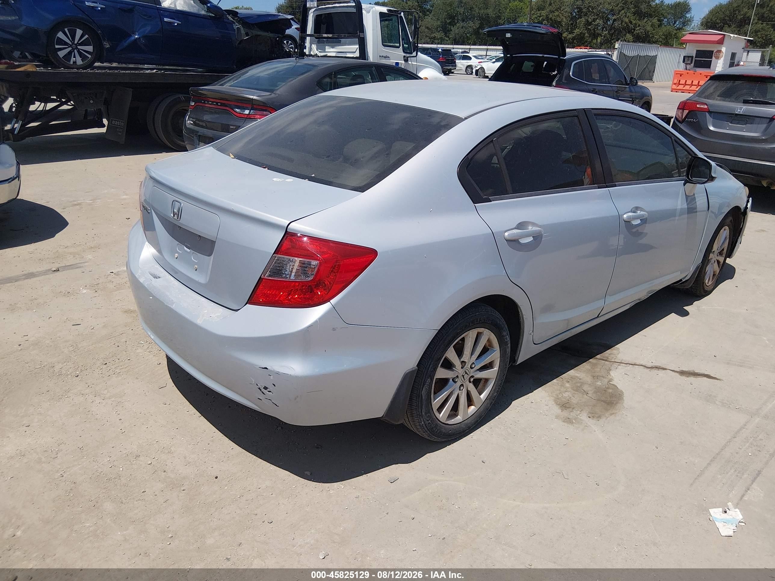 2012 Honda Civic Ex Blue vin: 2HGFB2F82CH529495