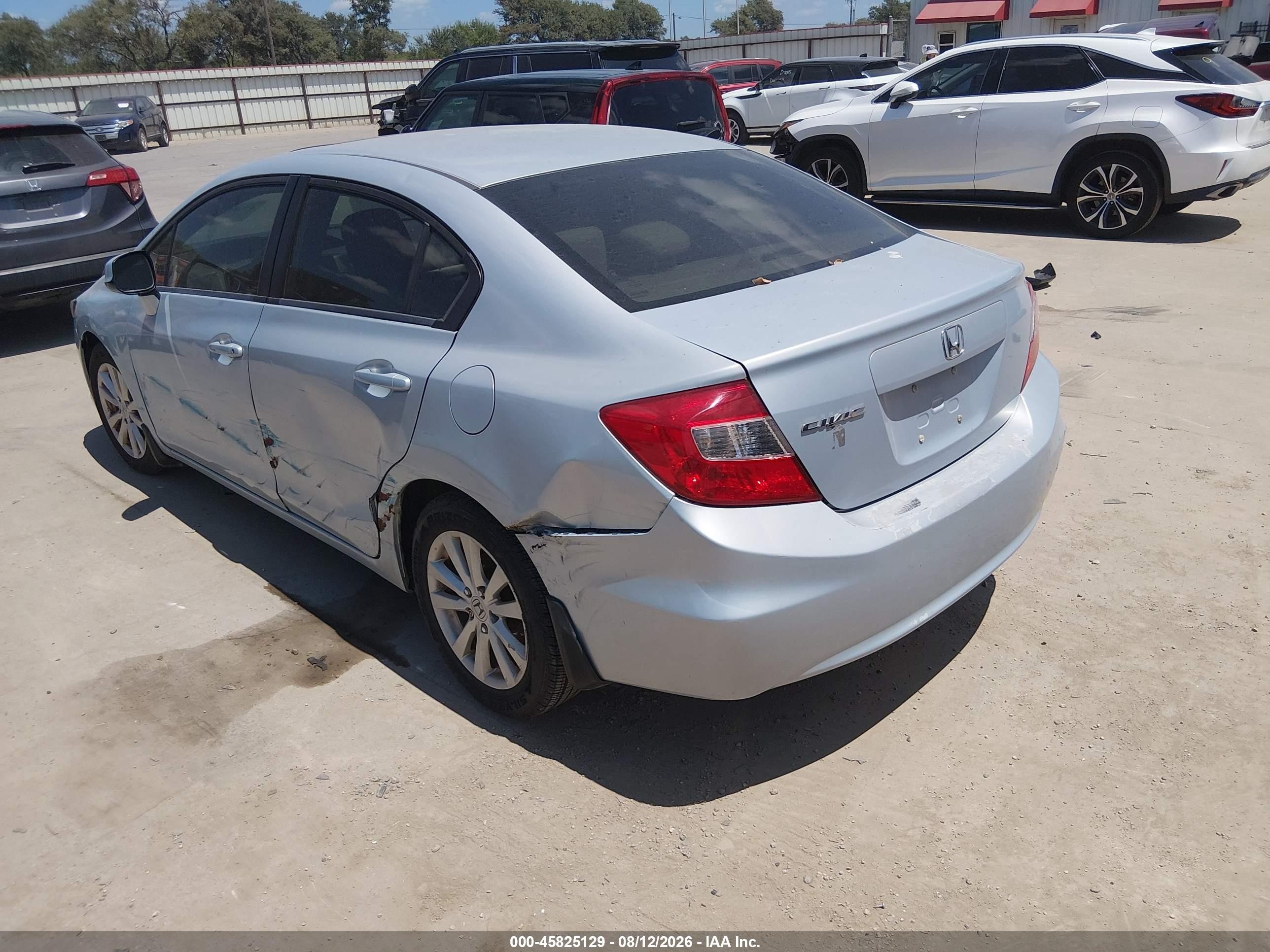 2012 Honda Civic Ex Blue vin: 2HGFB2F82CH529495