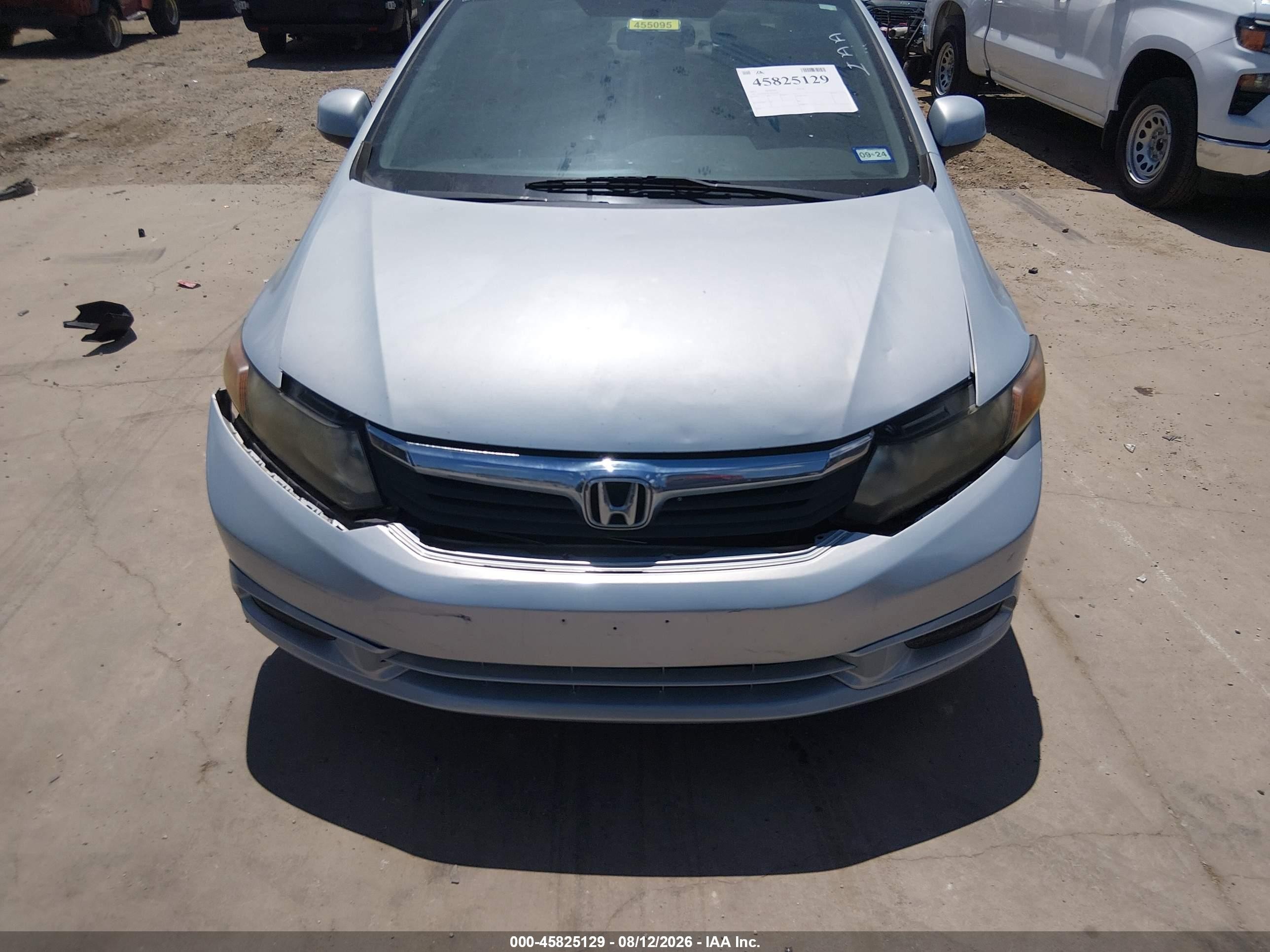 2012 Honda Civic Ex Blue vin: 2HGFB2F82CH529495