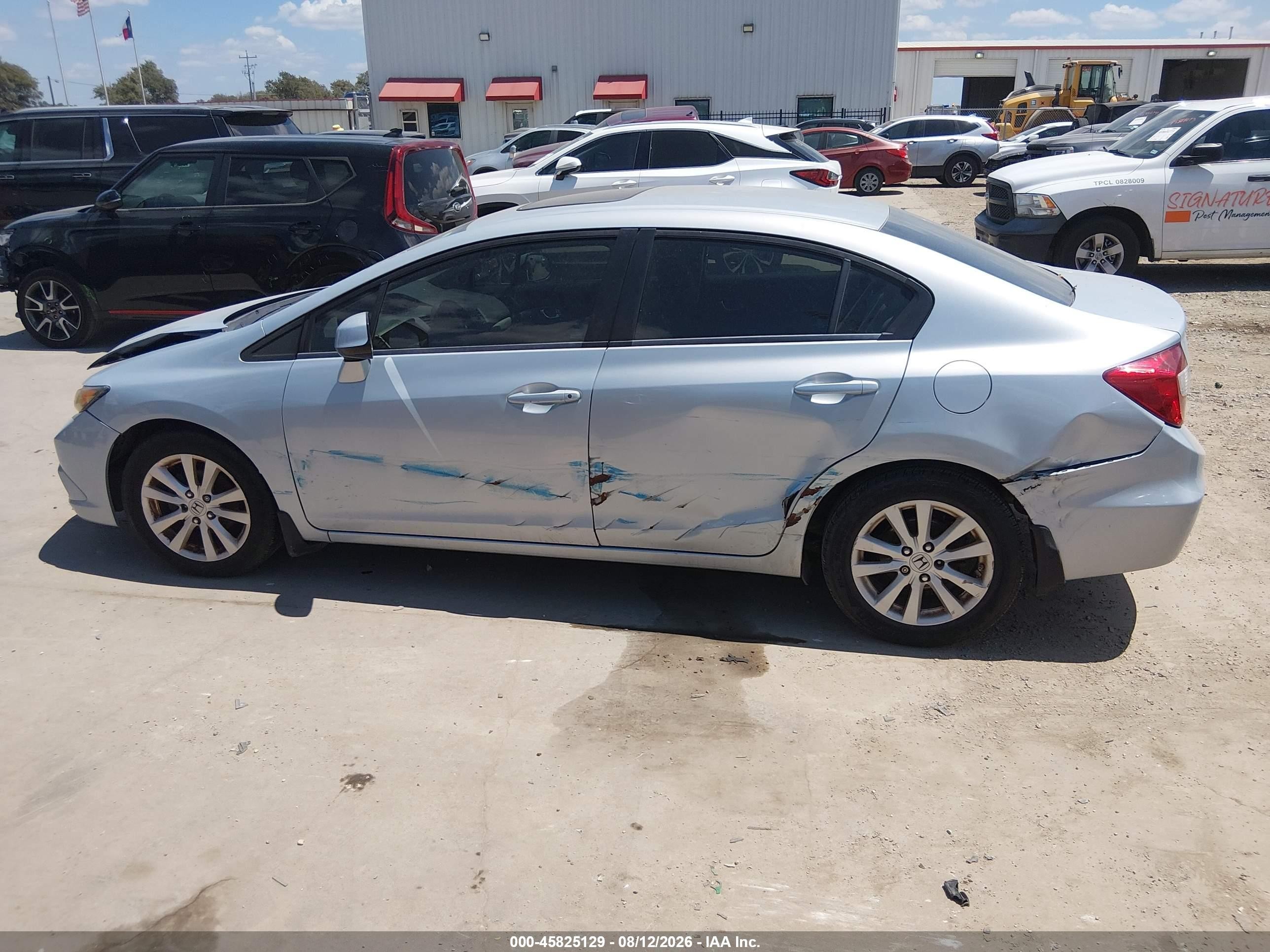 2012 Honda Civic Ex Blue vin: 2HGFB2F82CH529495