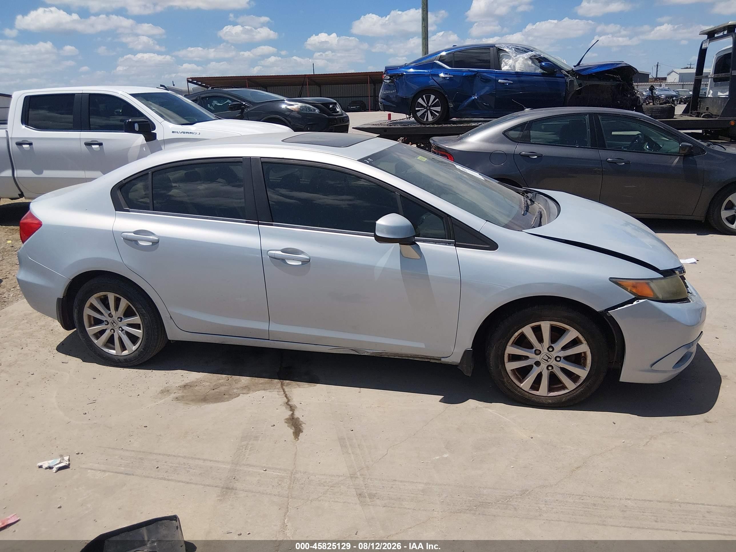 2012 Honda Civic Ex Blue vin: 2HGFB2F82CH529495