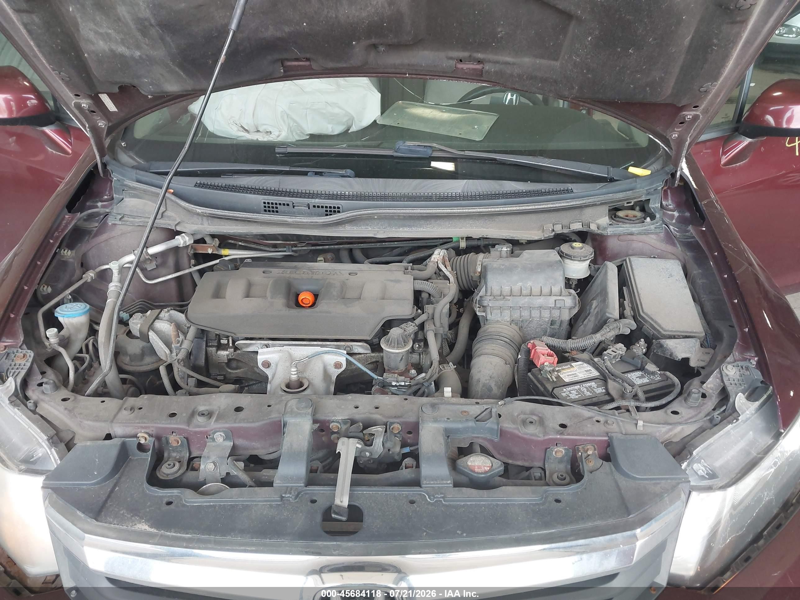 2012 Honda Civic Ex Red vin: 2HGFB2F82CH536169