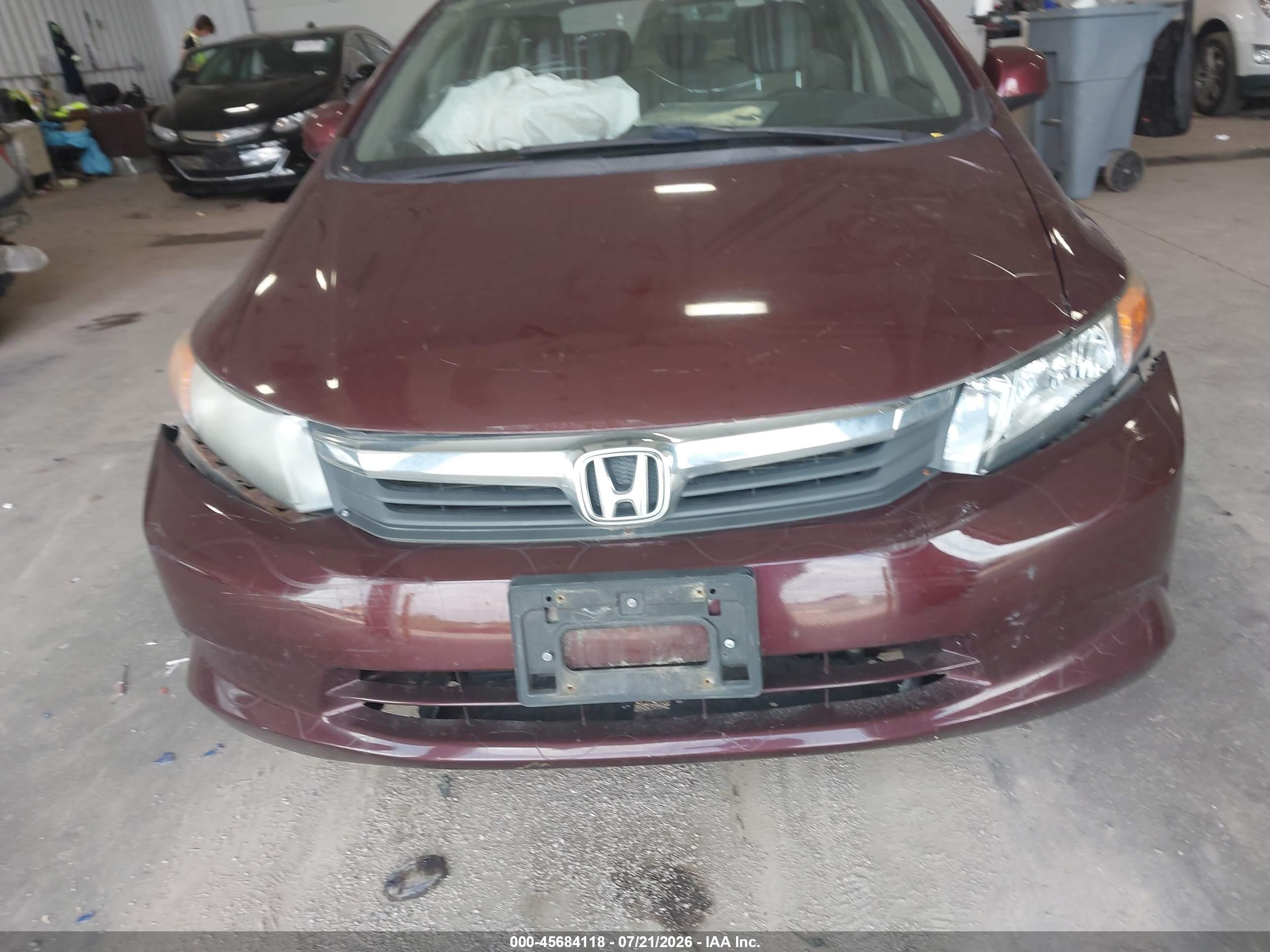 2012 Honda Civic Ex Red vin: 2HGFB2F82CH536169