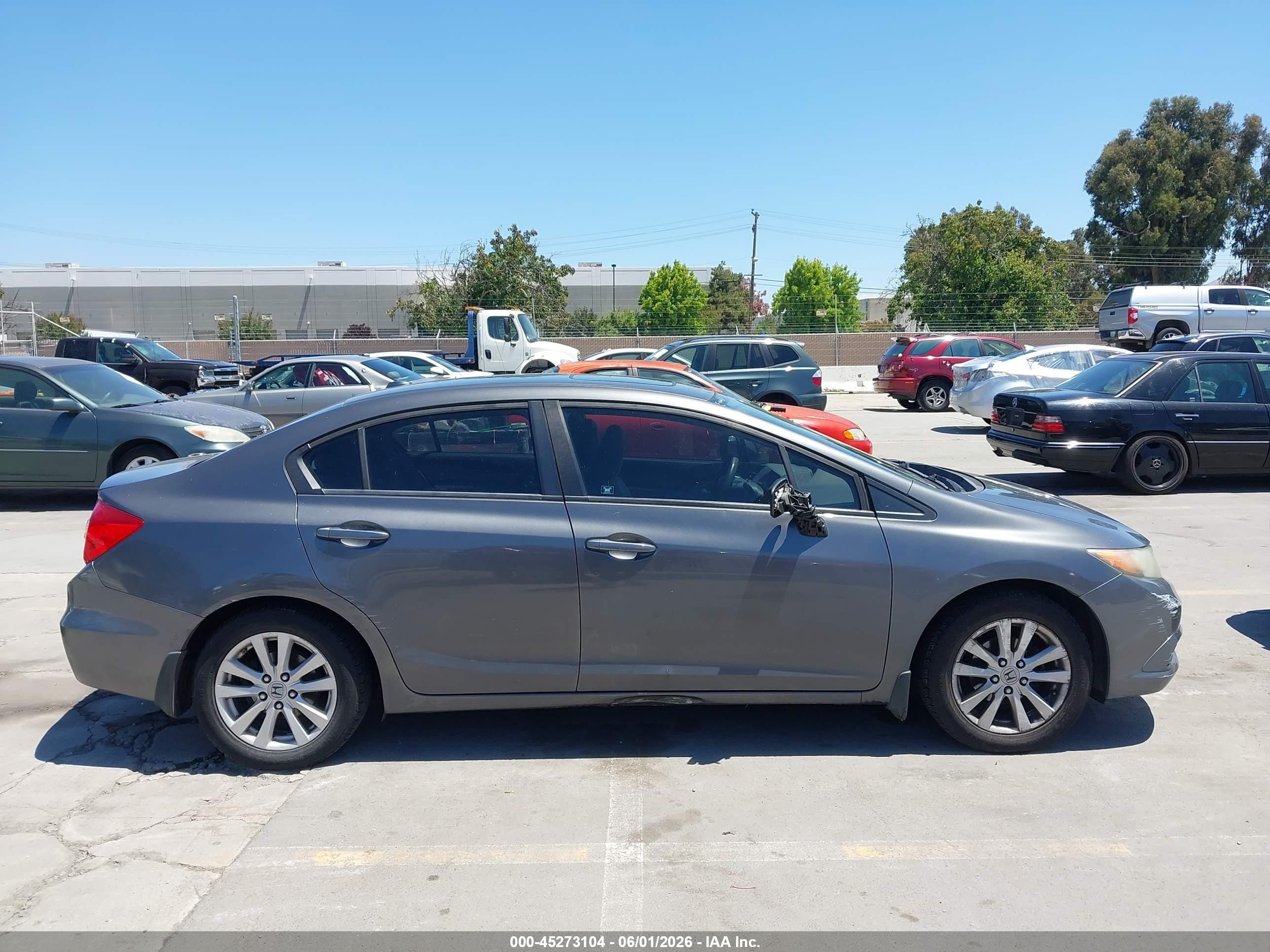 2012 Honda Civic Ex Gray vin: 2HGFB2F82CH540884