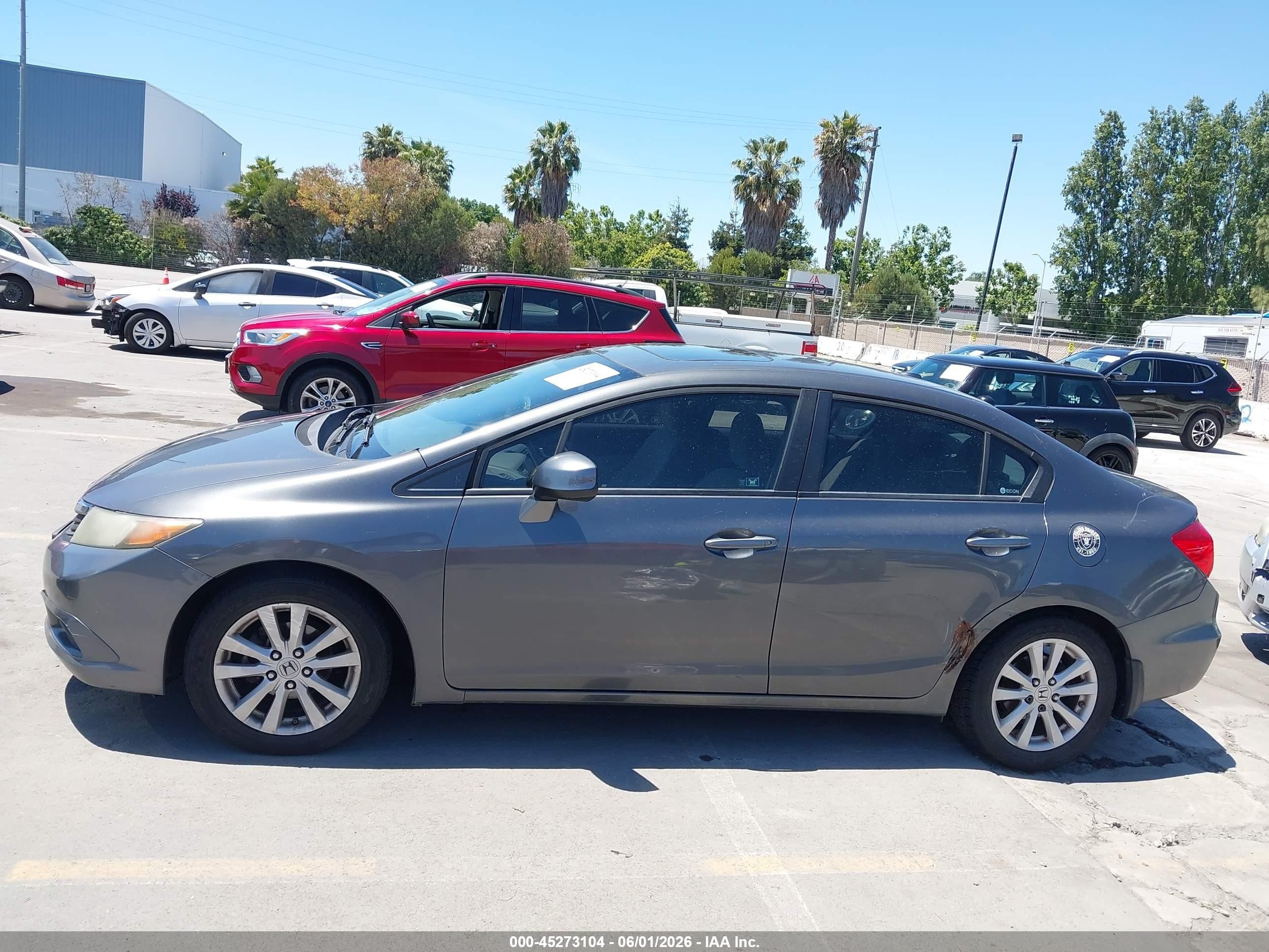 2012 Honda Civic Ex Gray vin: 2HGFB2F82CH540884
