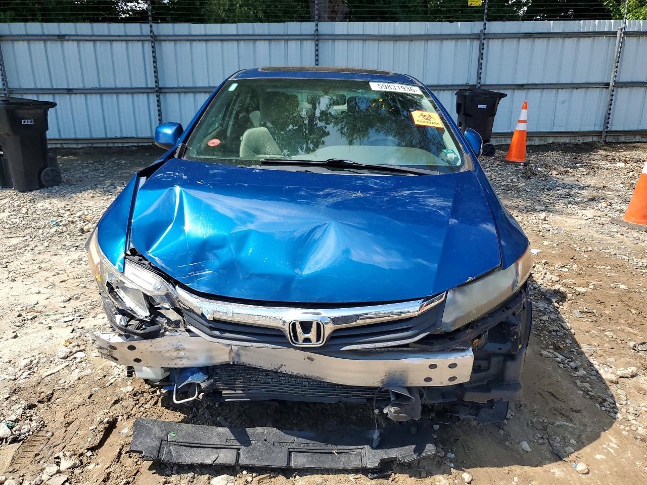 2012 Honda Civic Ex Синий vin: 2HGFB2F82CH554610