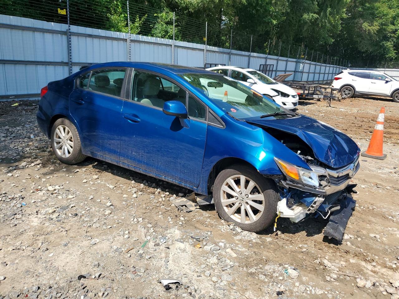 2012 Honda Civic Ex Синий vin: 2HGFB2F82CH554610