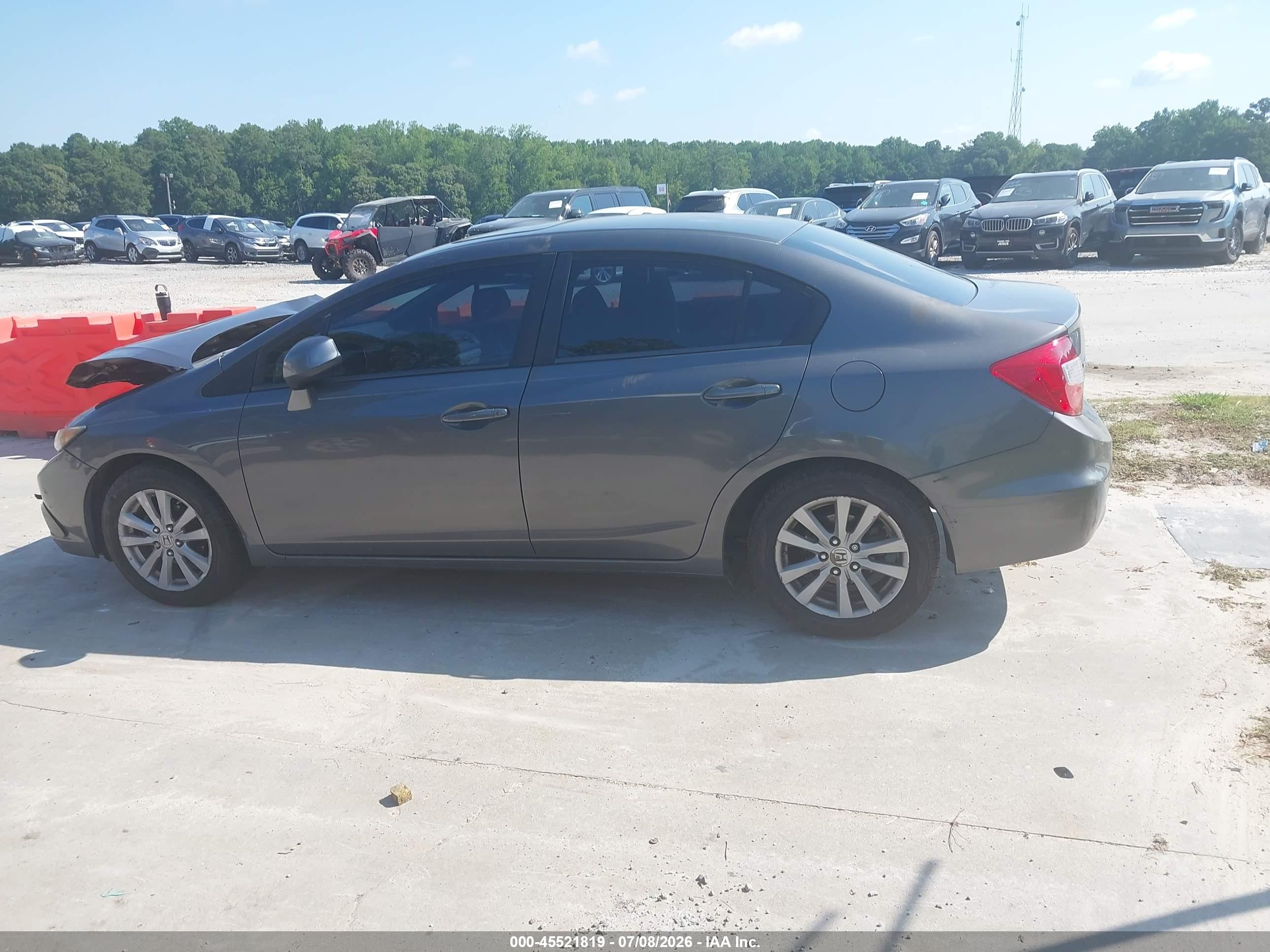 2012 Honda Civic Ex Gray vin: 2HGFB2F82CH573044