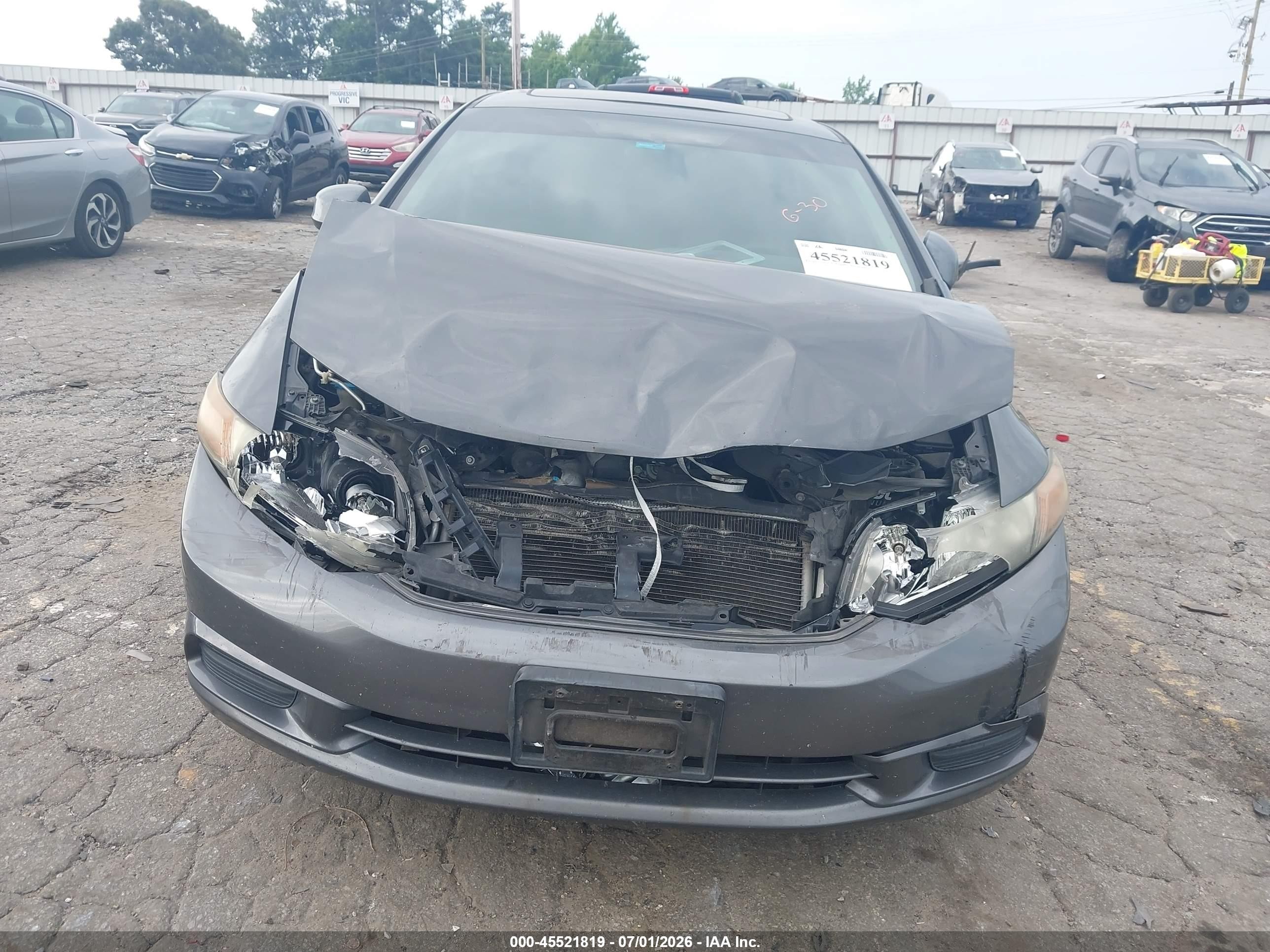 2012 Honda Civic Ex Gray vin: 2HGFB2F82CH573044