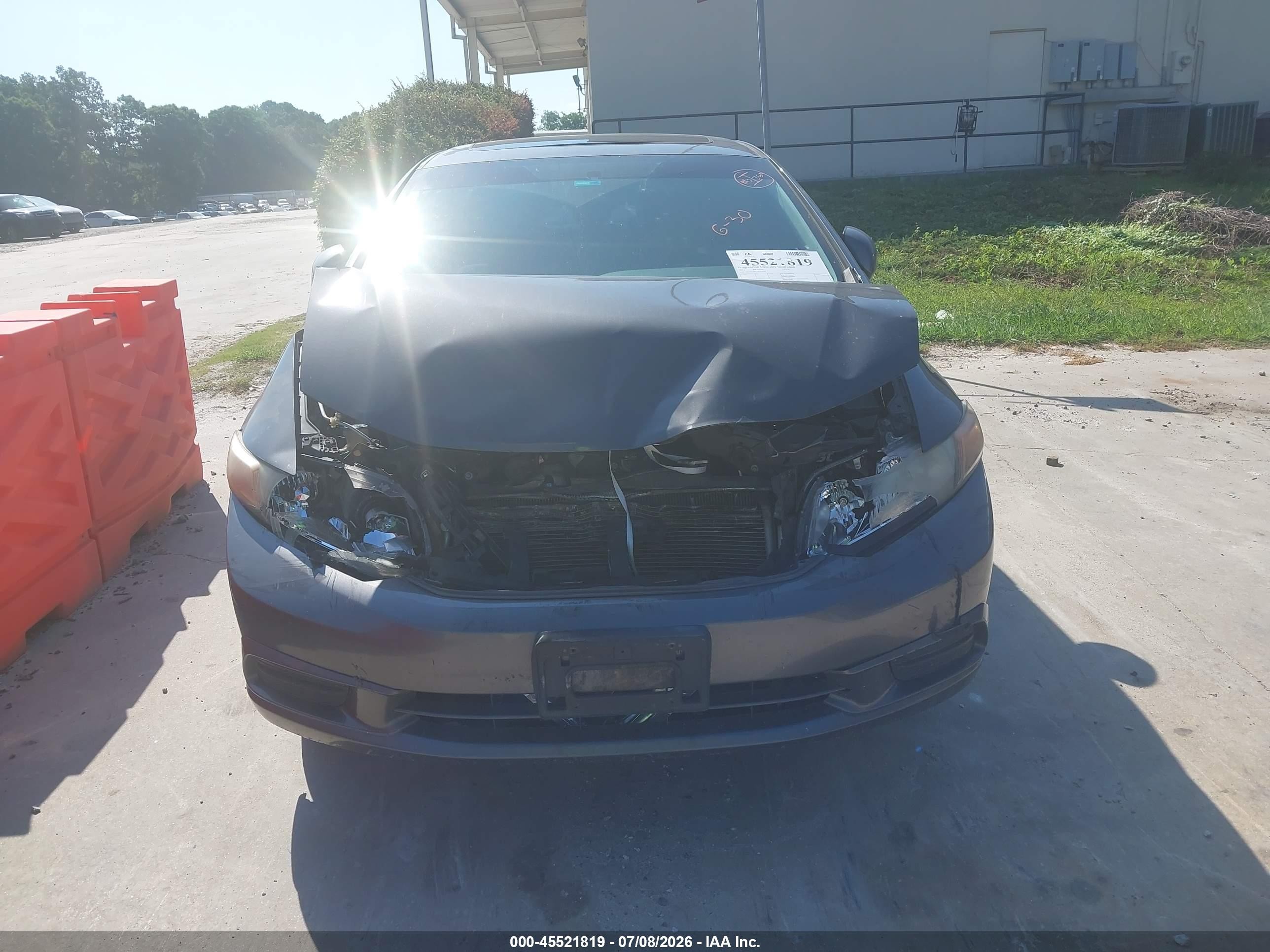 2012 Honda Civic Ex Gray vin: 2HGFB2F82CH573044