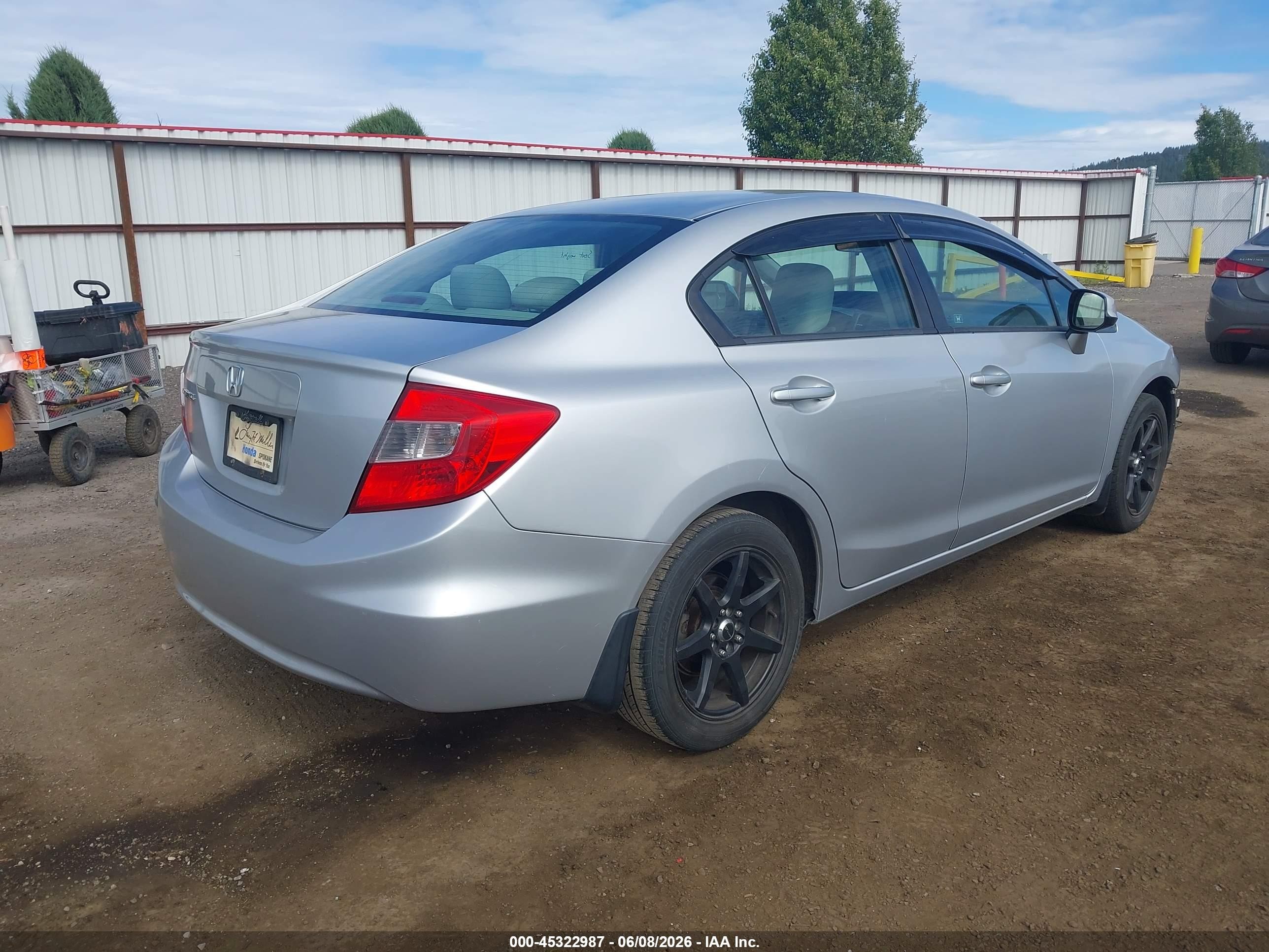 2012 Honda Civic Ex Silver vin: 2HGFB2F82CH588045