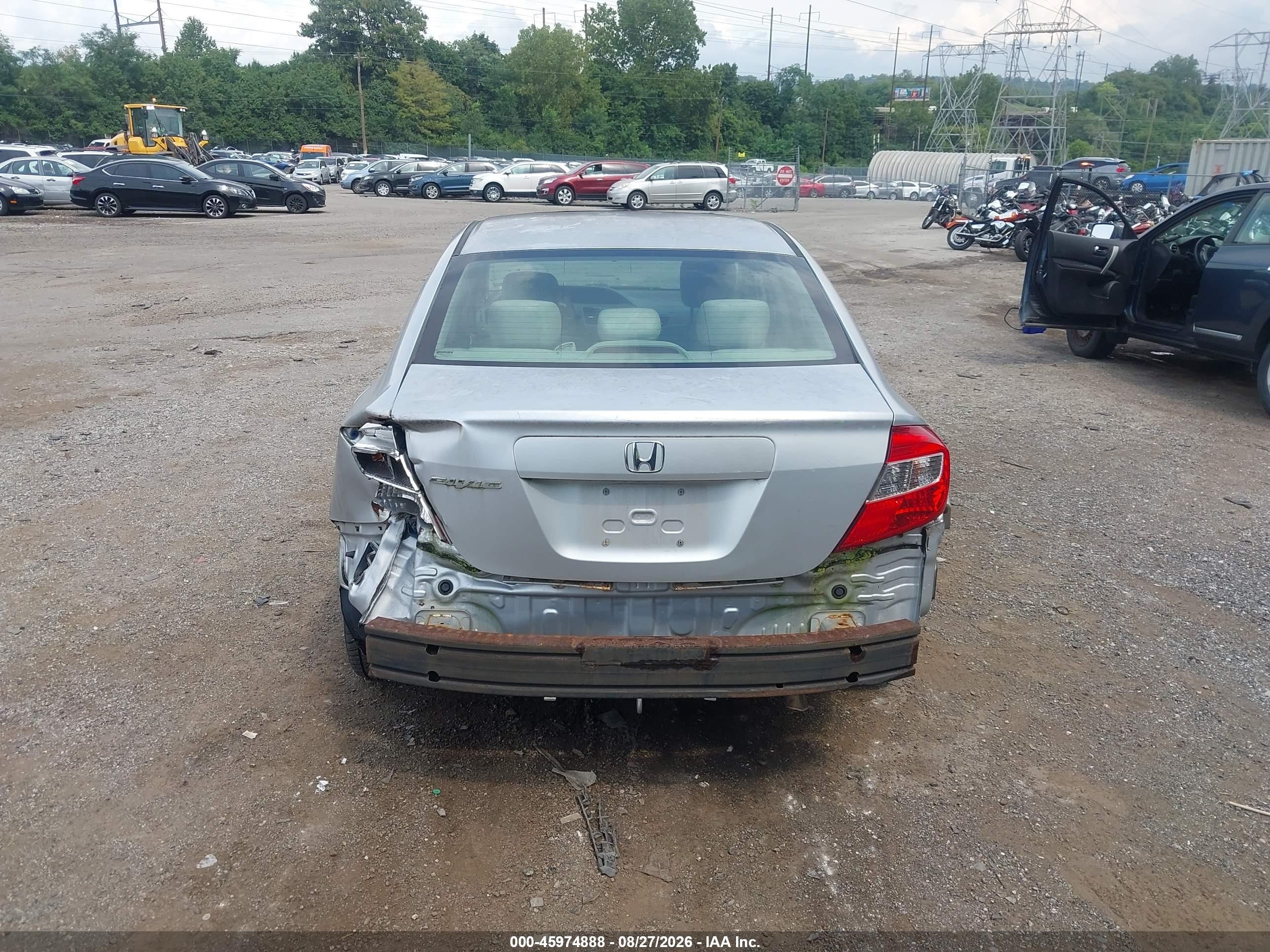 2012 Honda Civic Ex Silver vin: 2HGFB2F82CH602817