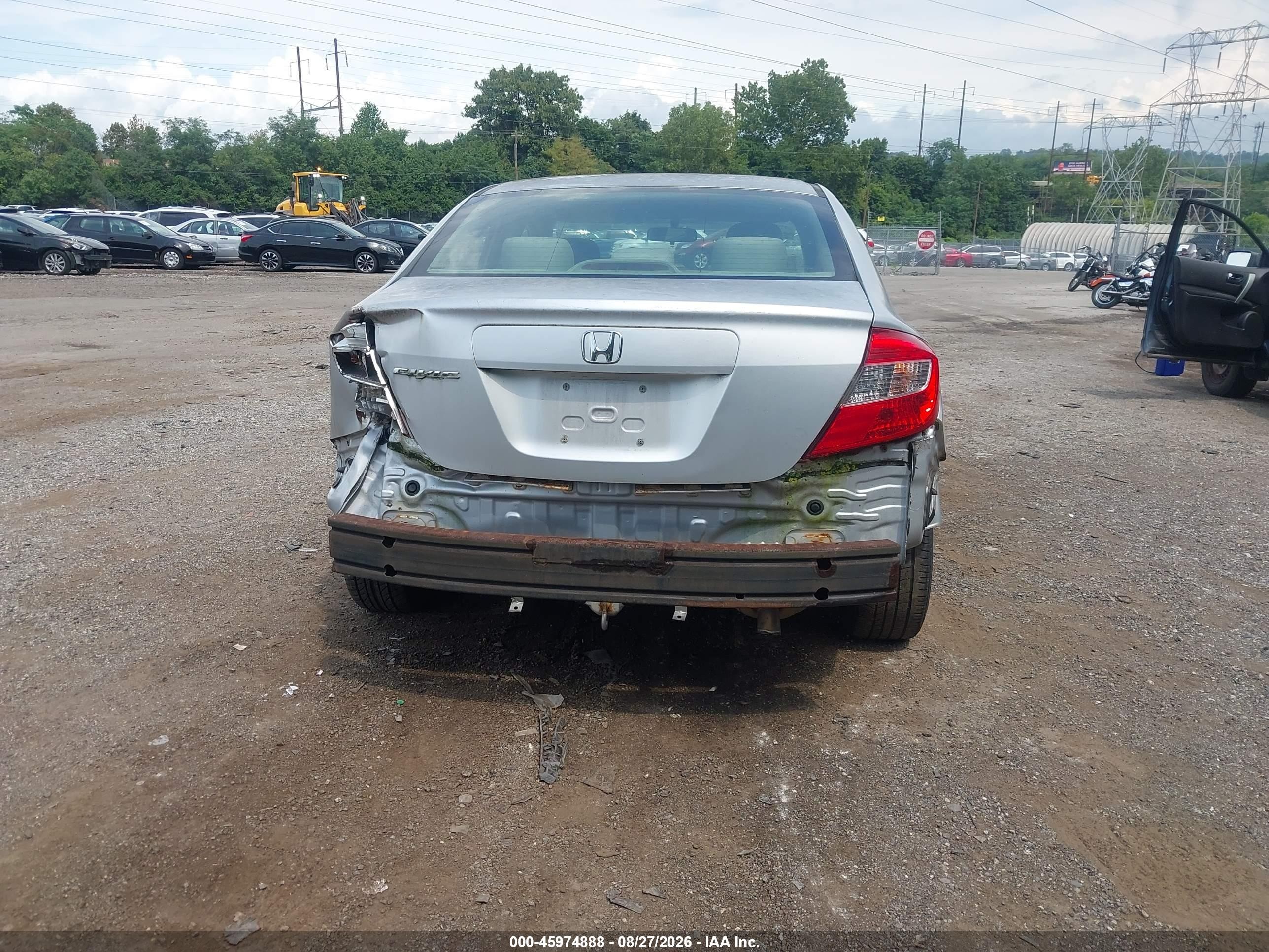 2012 Honda Civic Ex Silver vin: 2HGFB2F82CH602817
