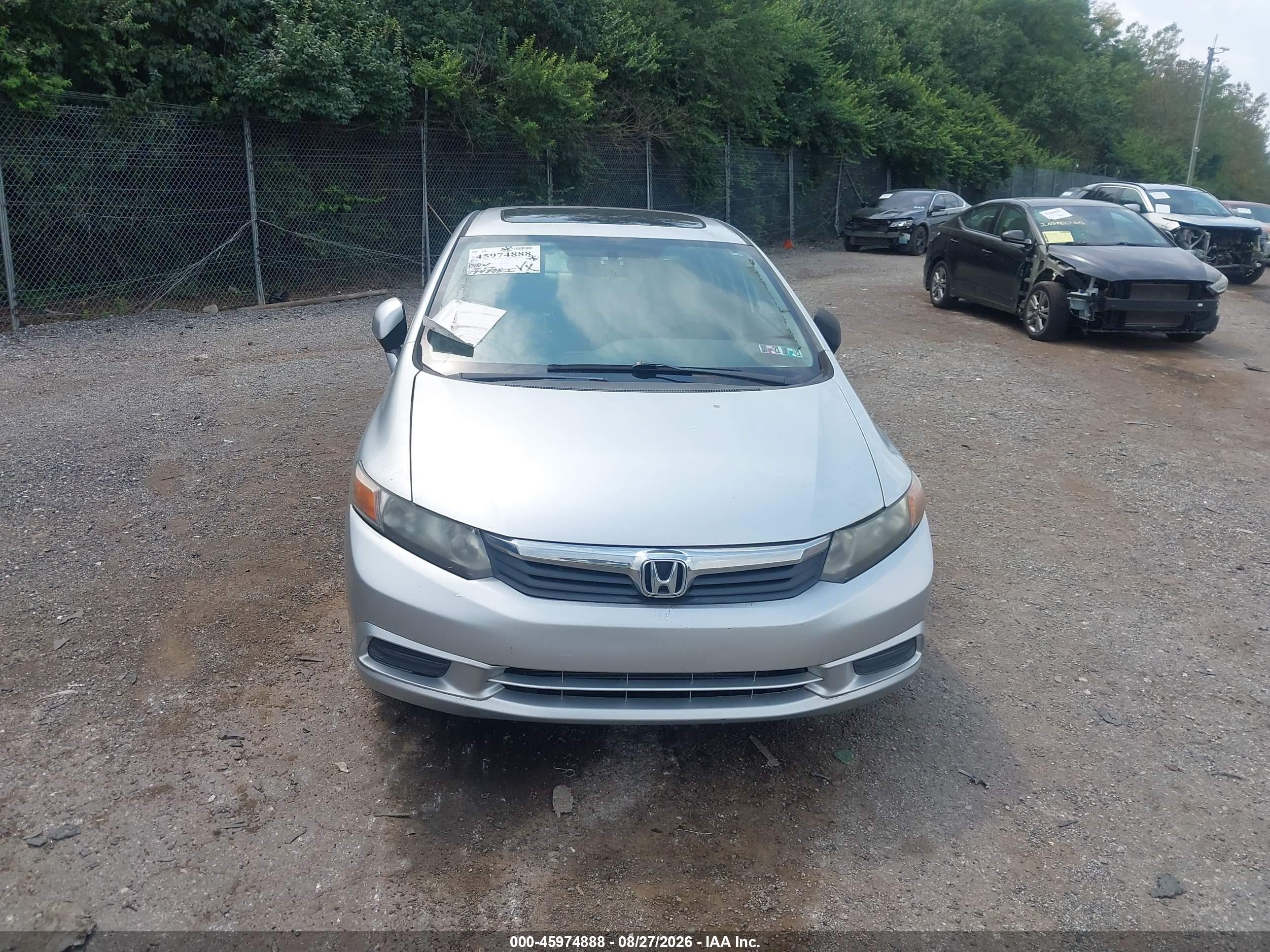 2012 Honda Civic Ex Silver vin: 2HGFB2F82CH602817