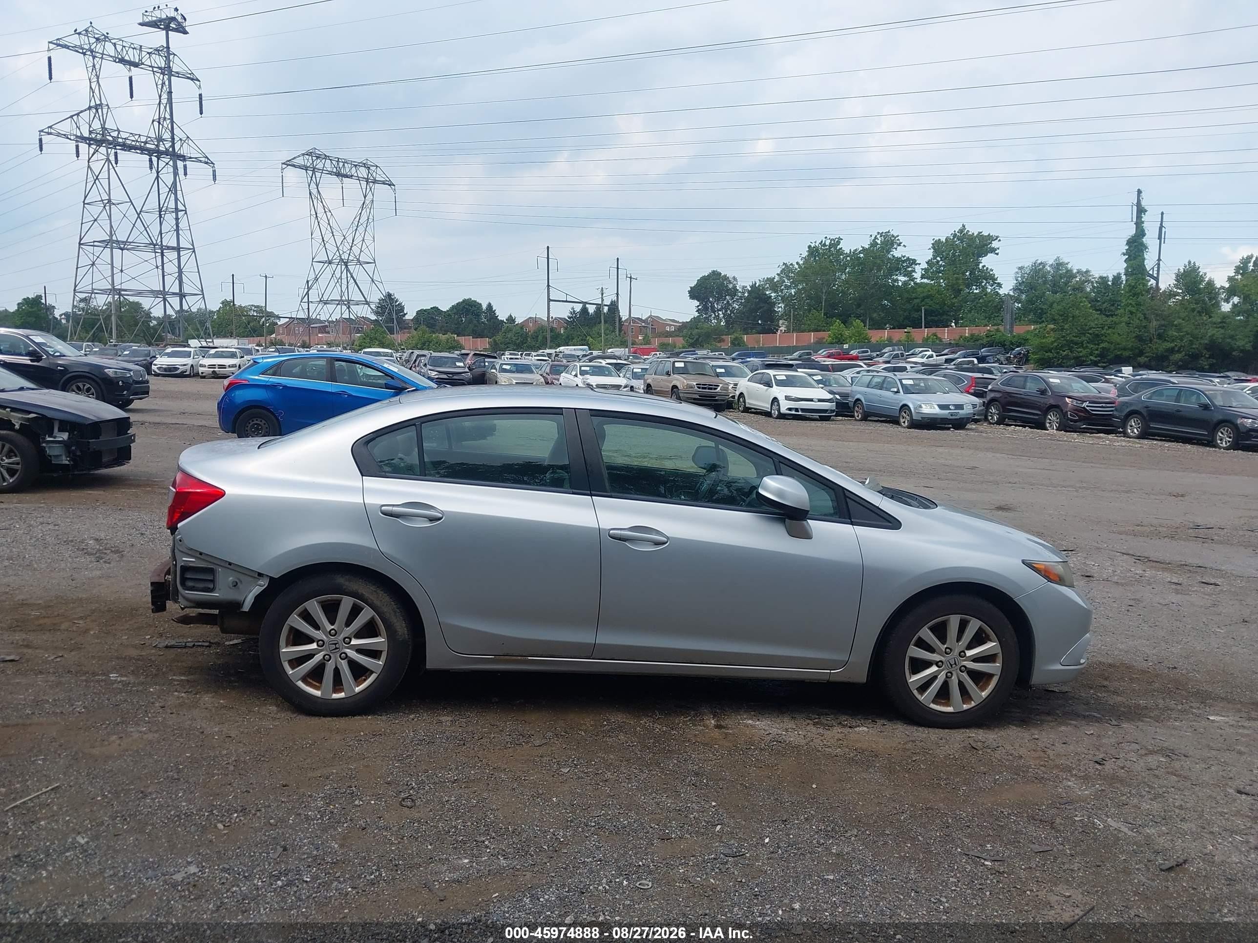 2012 Honda Civic Ex Silver vin: 2HGFB2F82CH602817