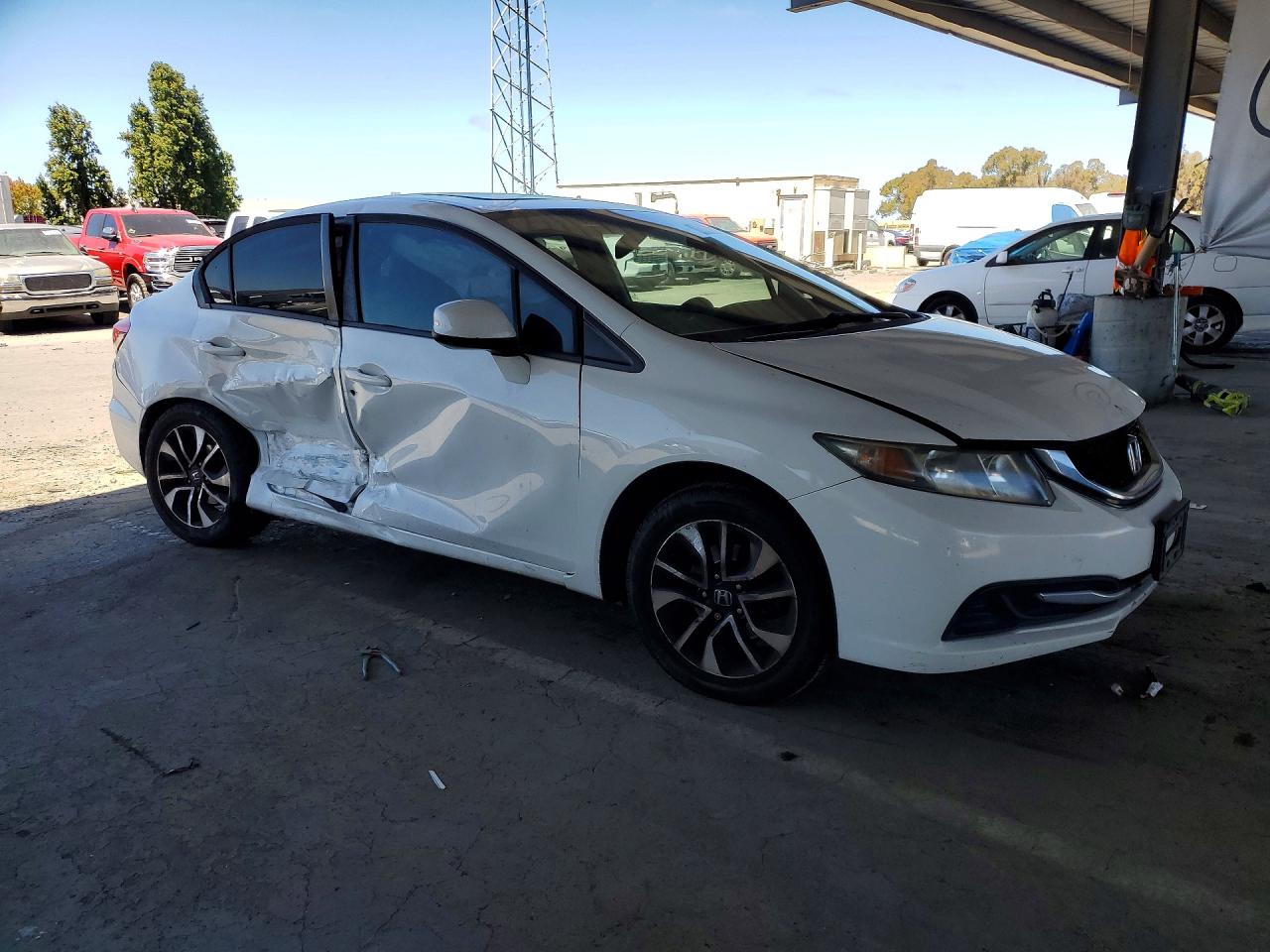 2013 Honda Civic Ex Белый vin: 2HGFB2F82DH503576
