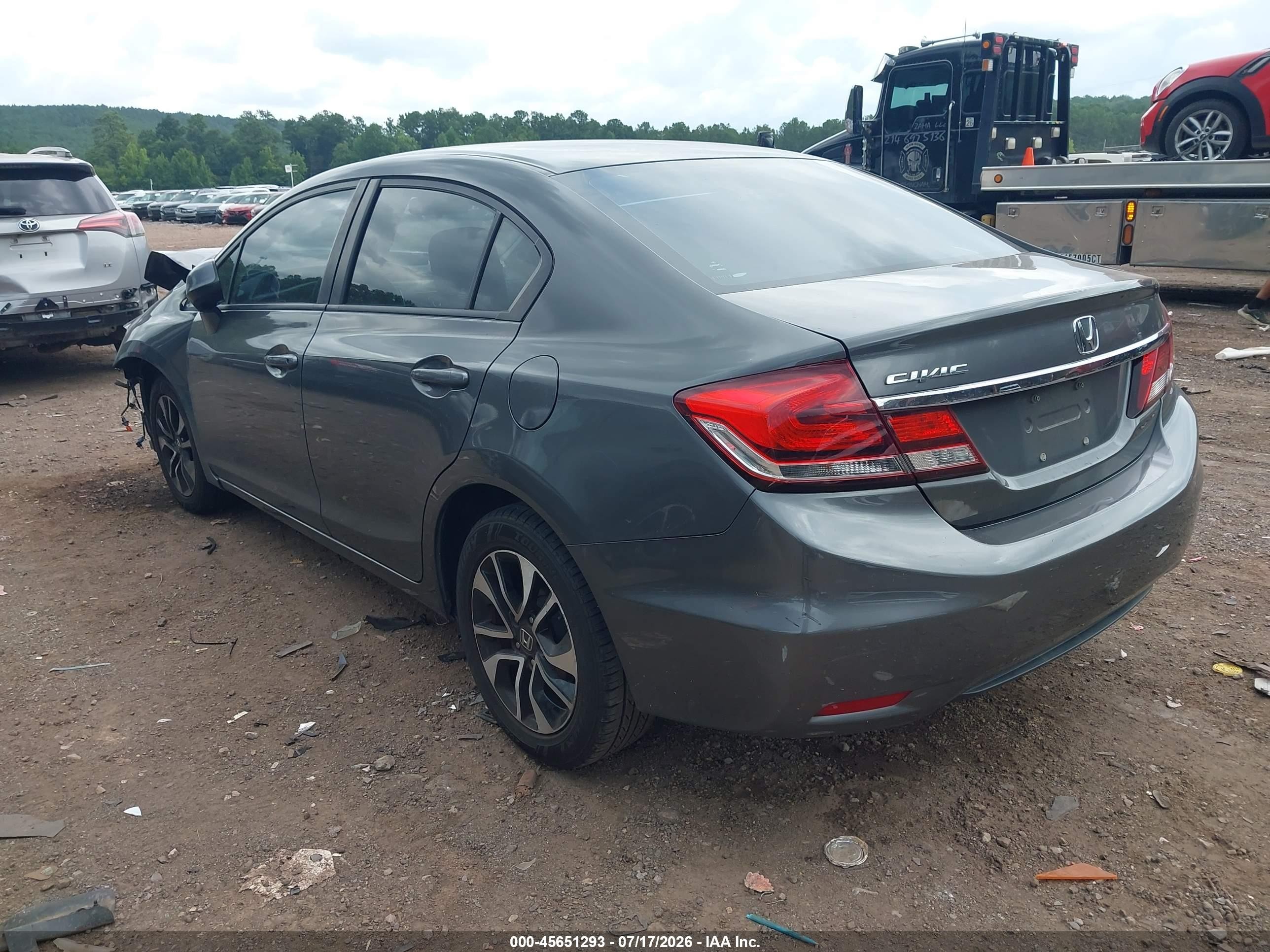 2013 Honda Civic Ex Серый vin: 2HGFB2F82DH504694