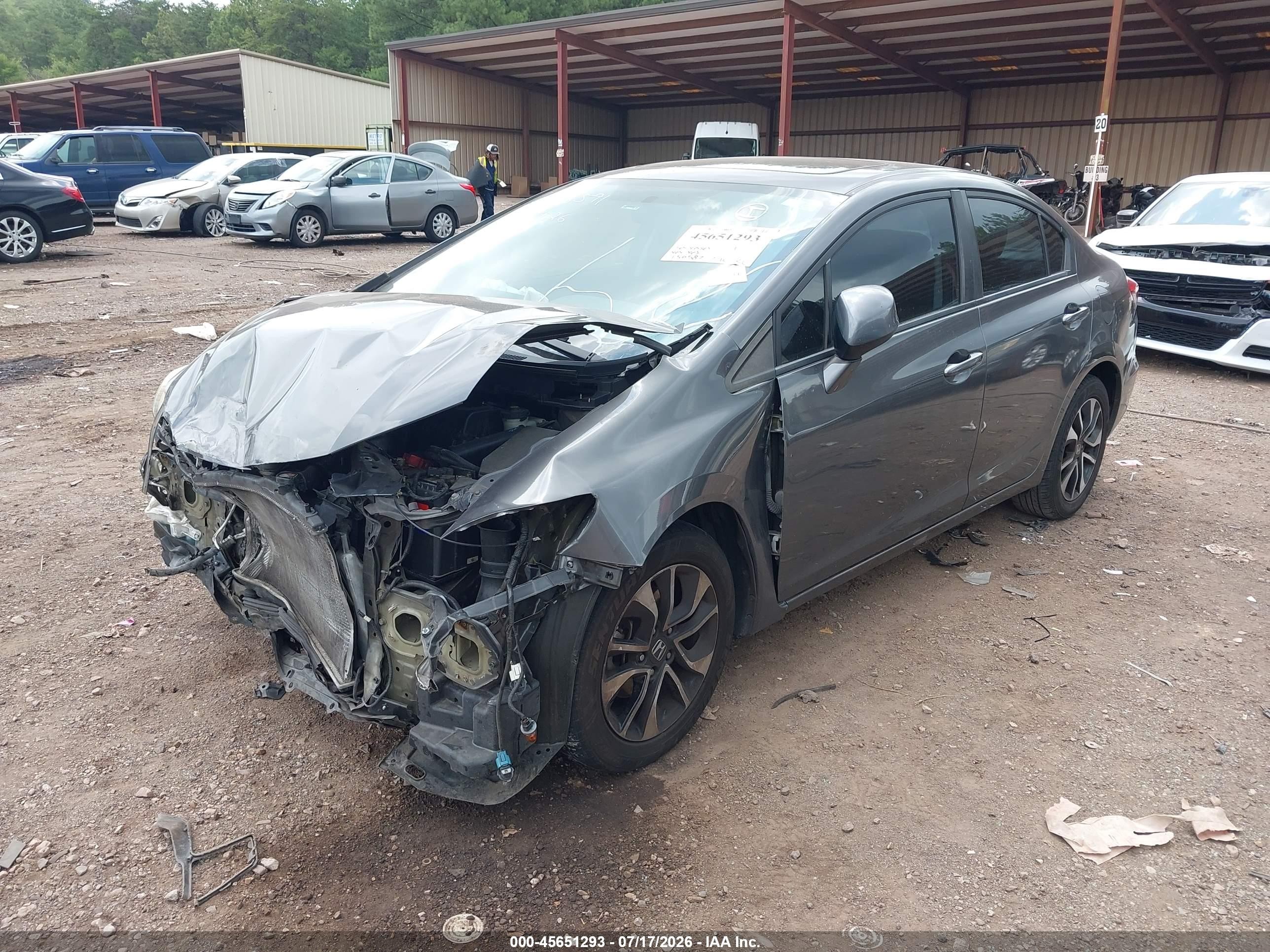 2013 Honda Civic Ex Серый vin: 2HGFB2F82DH504694