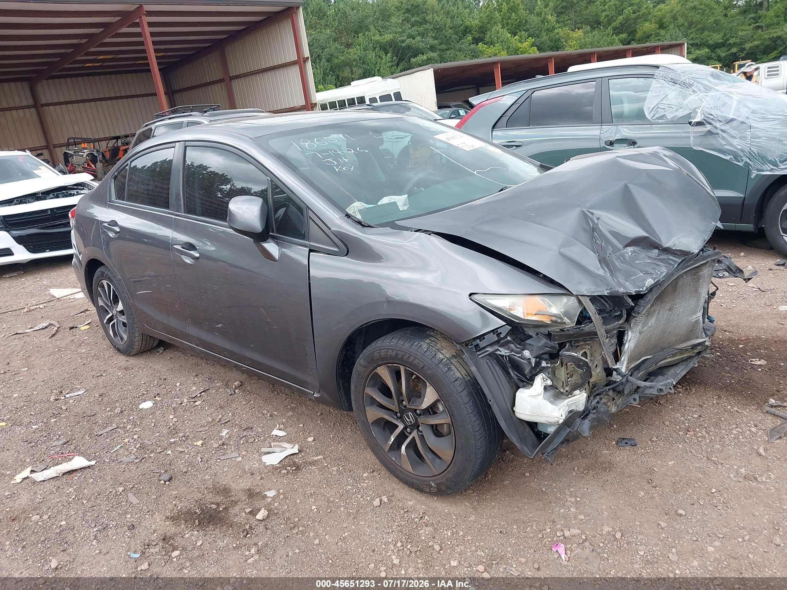 2013 Honda Civic Ex Gray vin: 2HGFB2F82DH504694