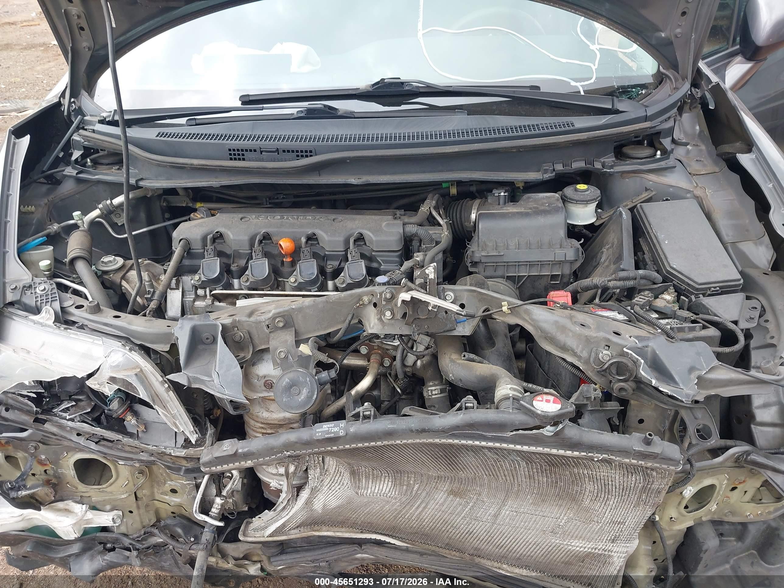 2013 Honda Civic Ex Серый vin: 2HGFB2F82DH504694
