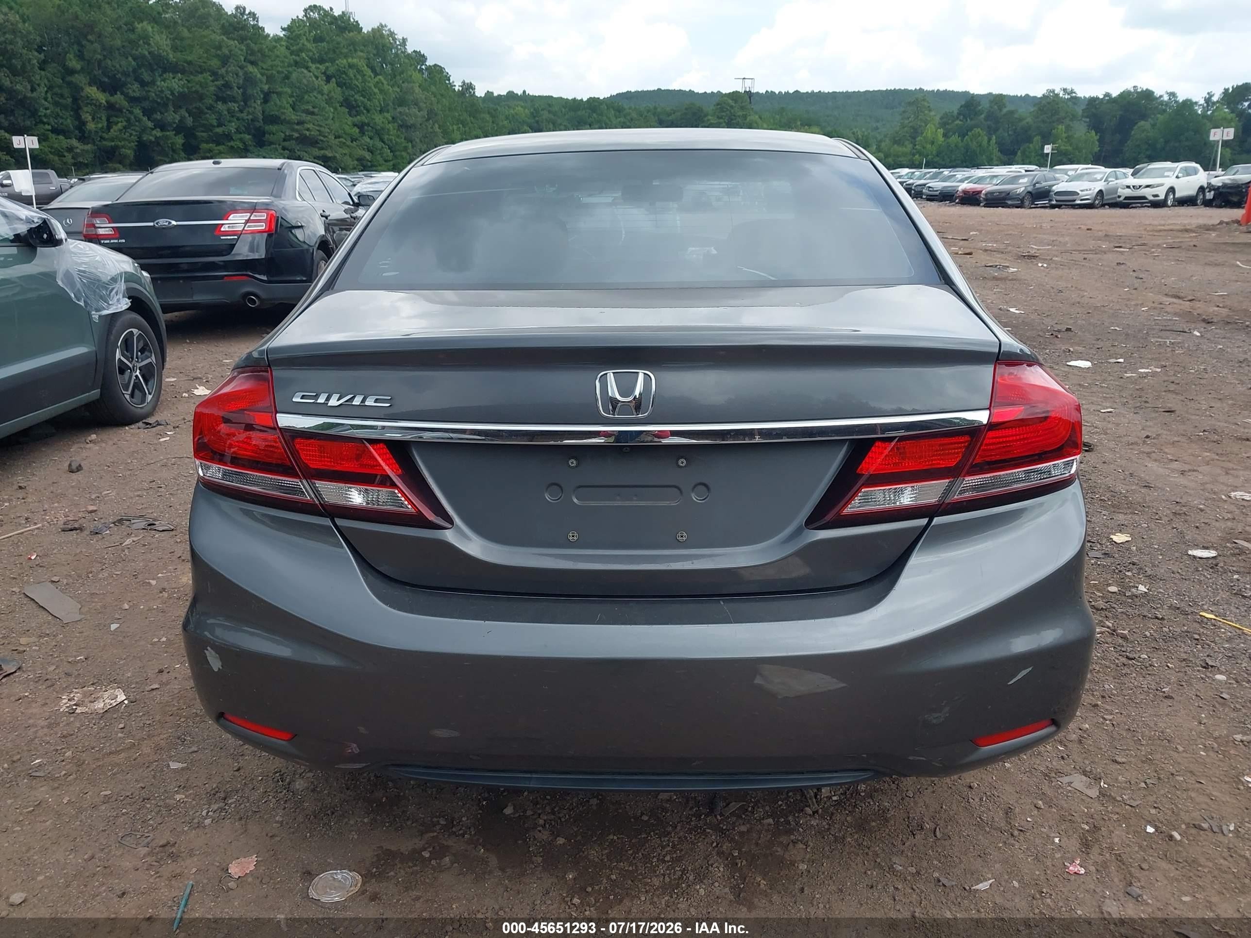 2013 Honda Civic Ex Серый vin: 2HGFB2F82DH504694