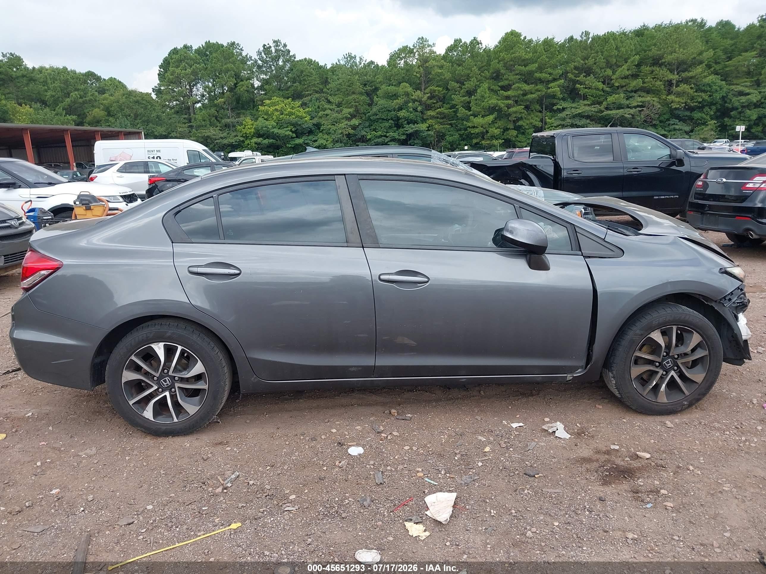 2013 Honda Civic Ex Серый vin: 2HGFB2F82DH504694