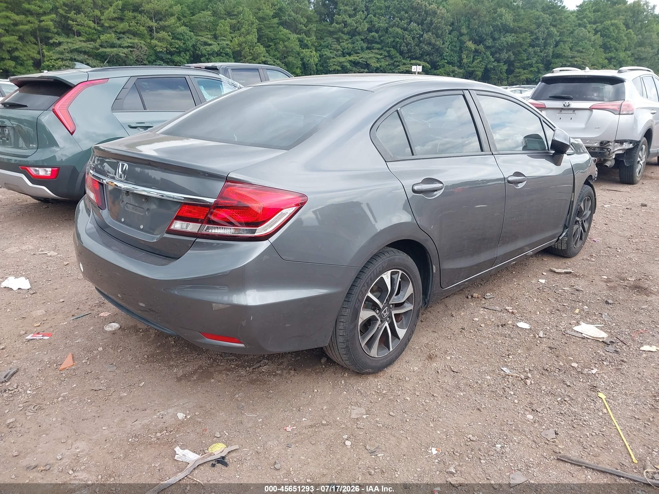 2013 Honda Civic Ex Серый vin: 2HGFB2F82DH504694