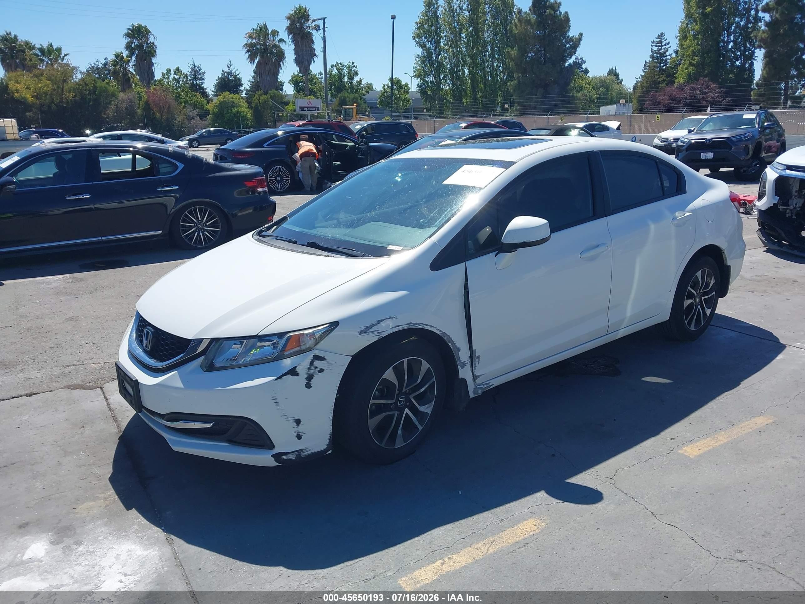 2013 Honda Civic Ex White vin: 2HGFB2F82DH516828