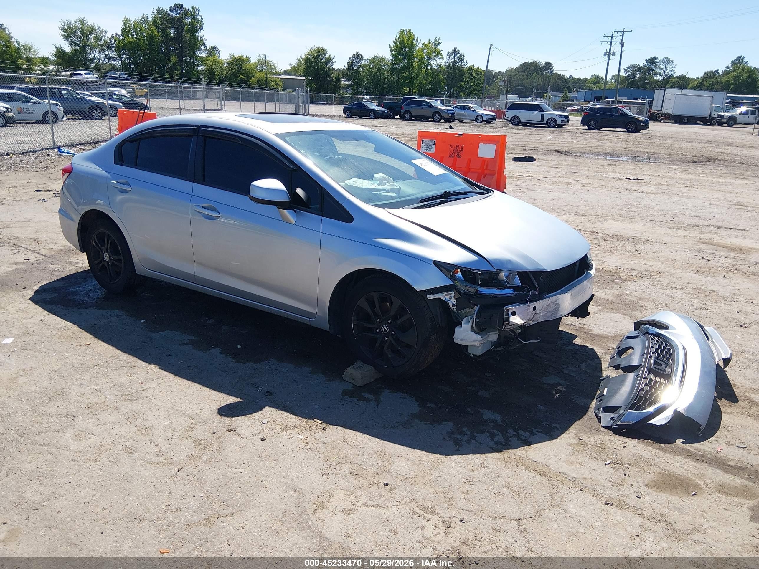 2013 Honda Civic Ex Silver vin: 2HGFB2F82DH536058