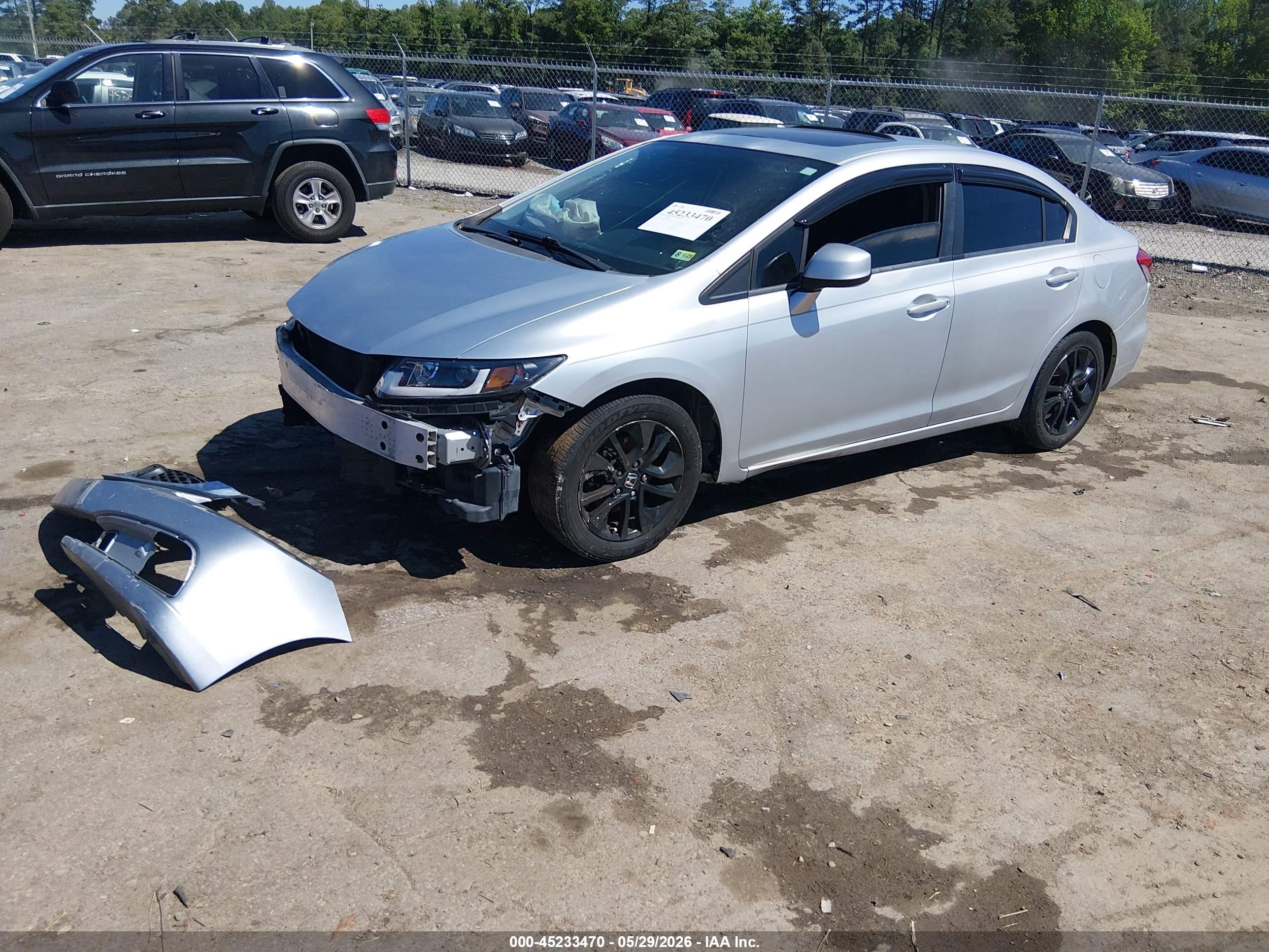 2013 Honda Civic Ex Silver vin: 2HGFB2F82DH536058