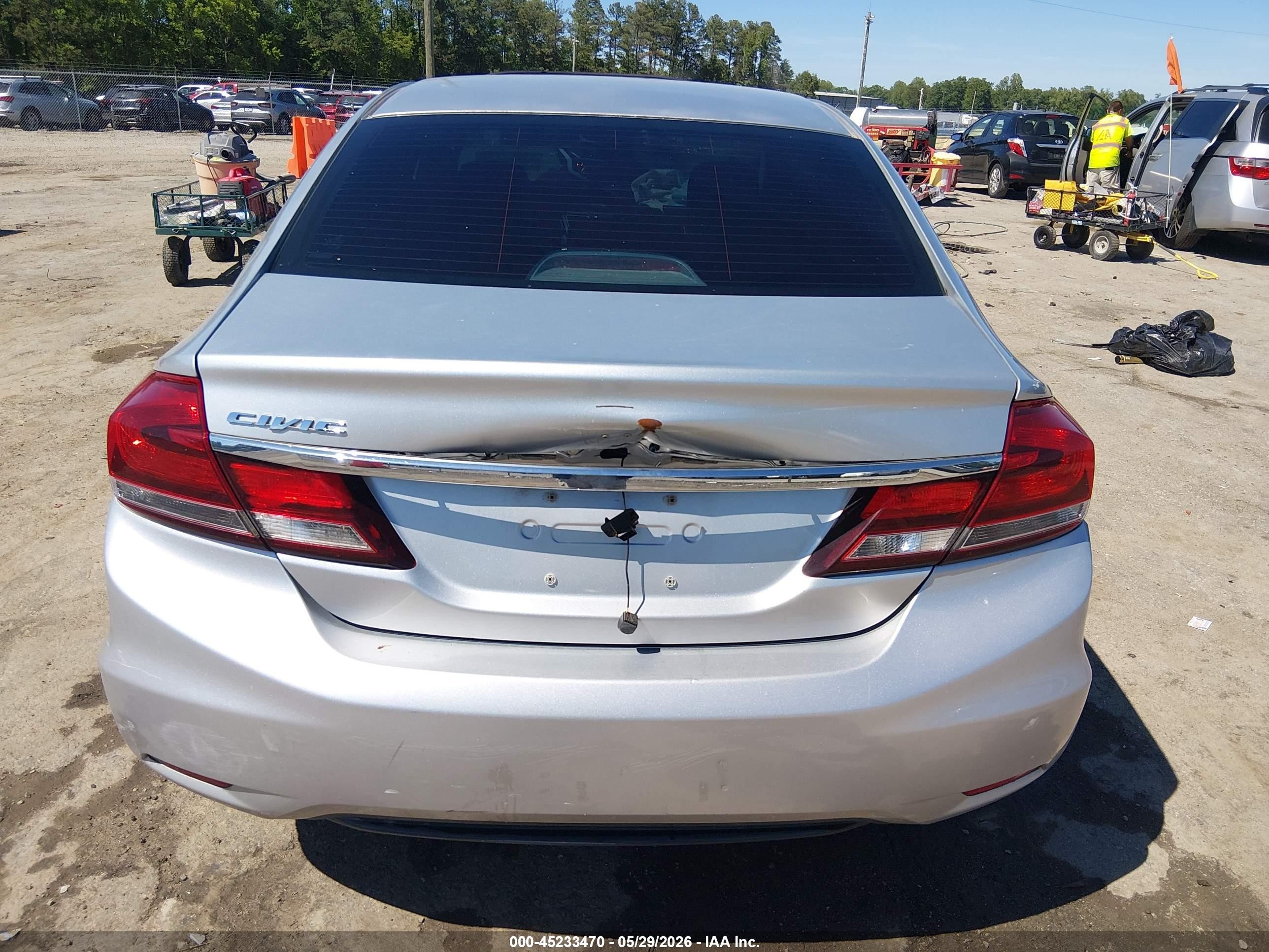 2013 Honda Civic Ex Silver vin: 2HGFB2F82DH536058