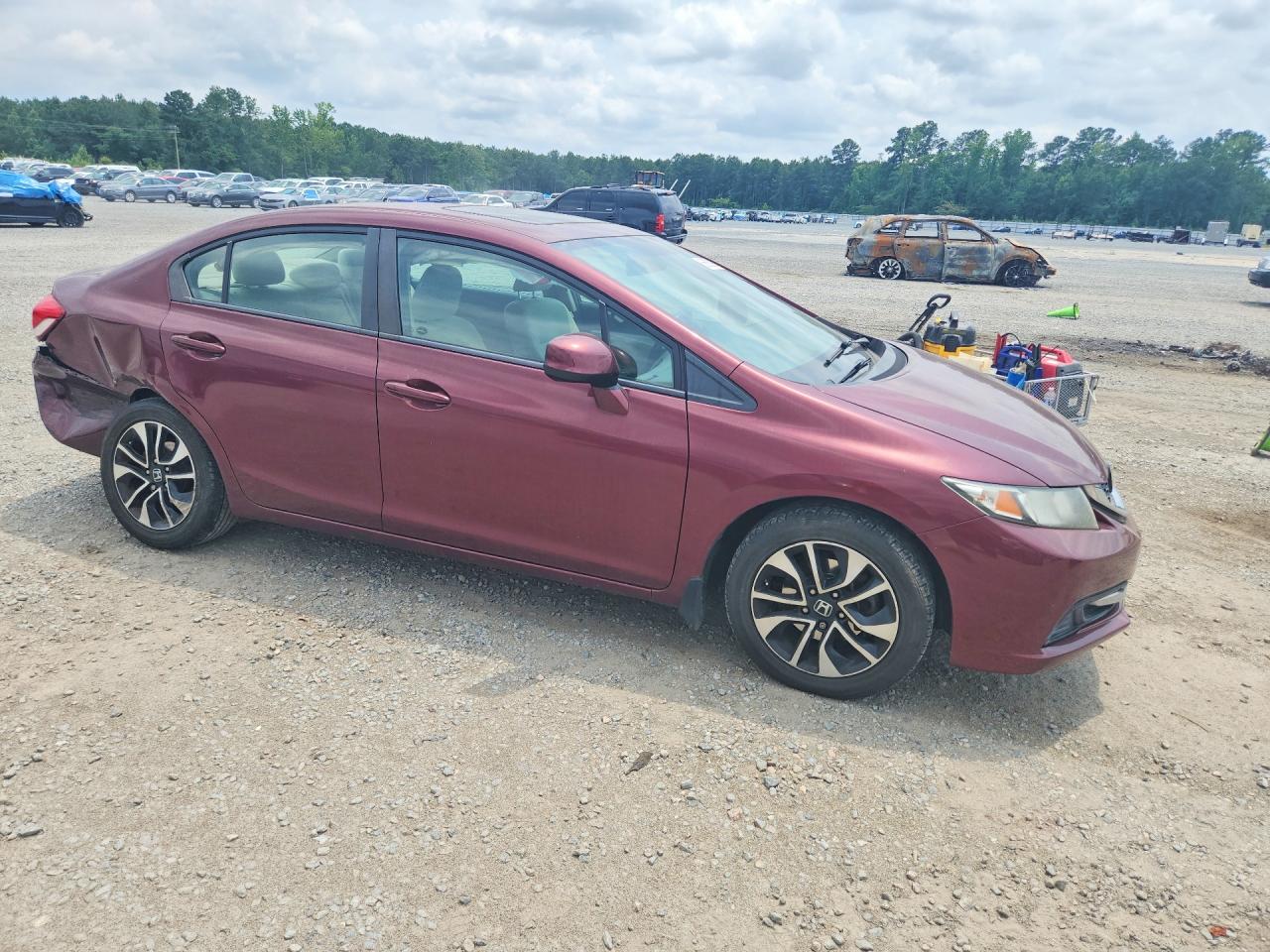 2013 Honda Civic Ex Бордовый vin: 2HGFB2F82DH557699