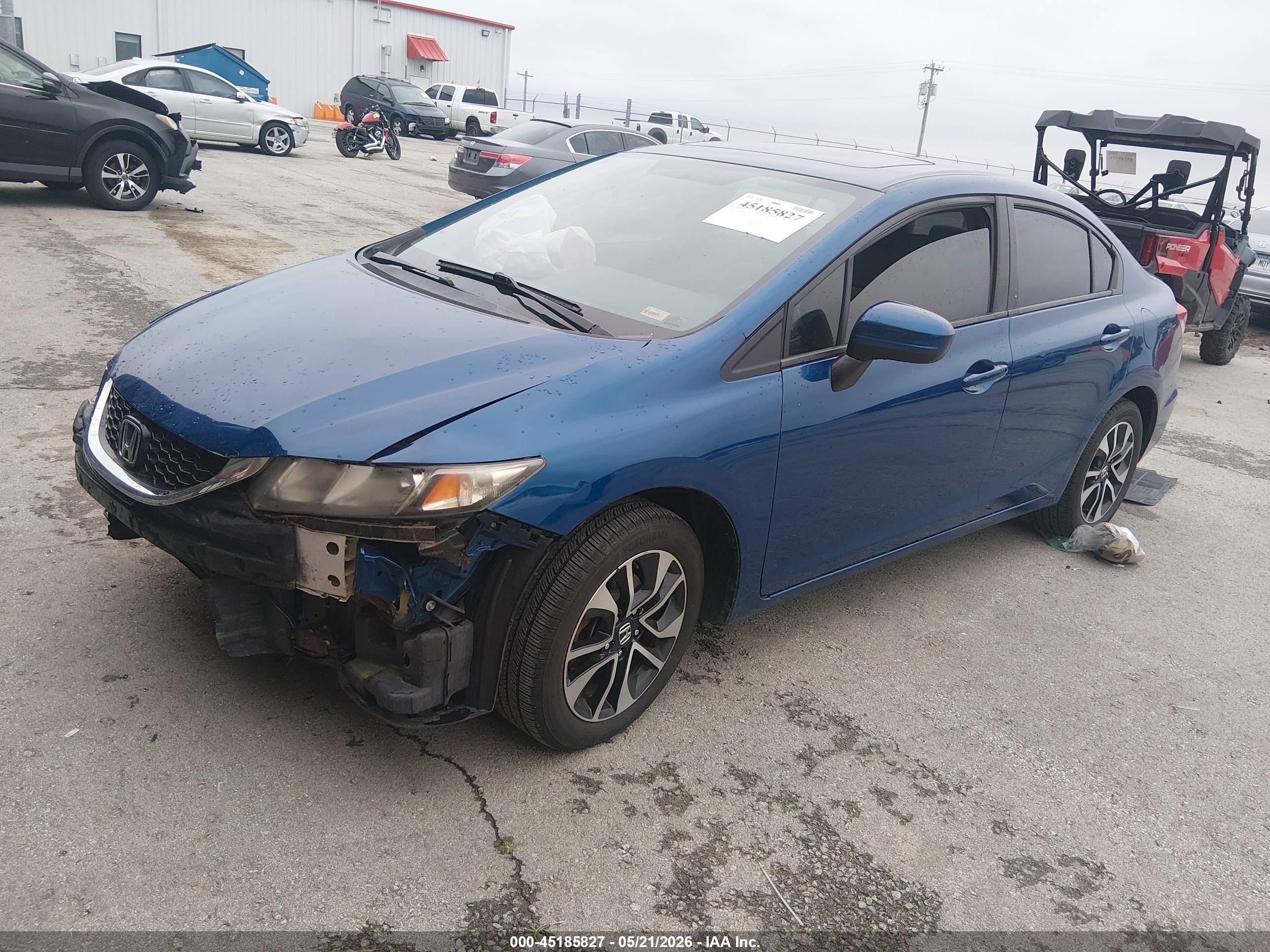 2014 Honda Civic Ex Blue vin: 2HGFB2F82EH519620