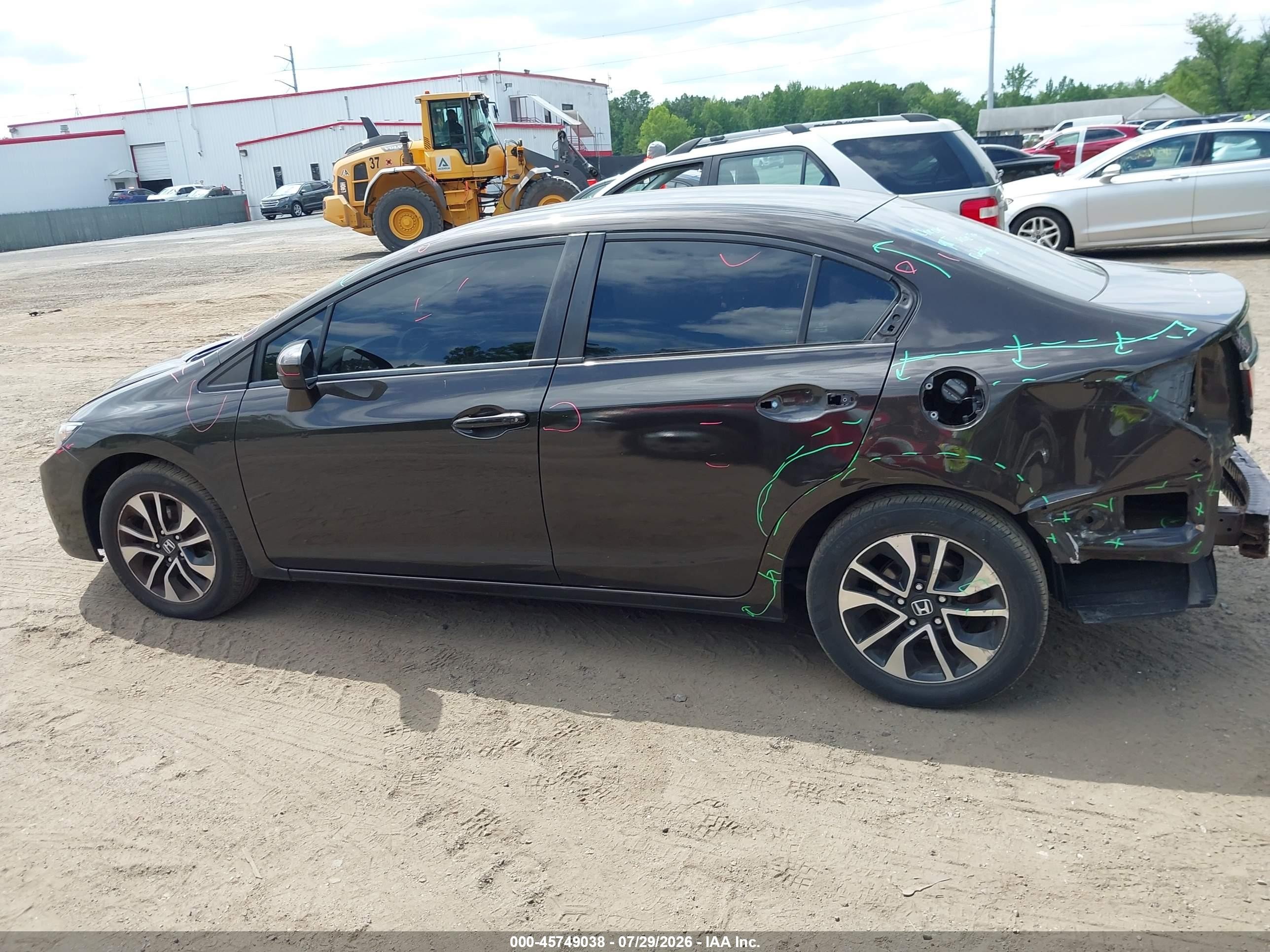 2014 Honda Civic Ex Brown vin: 2HGFB2F82EH532545