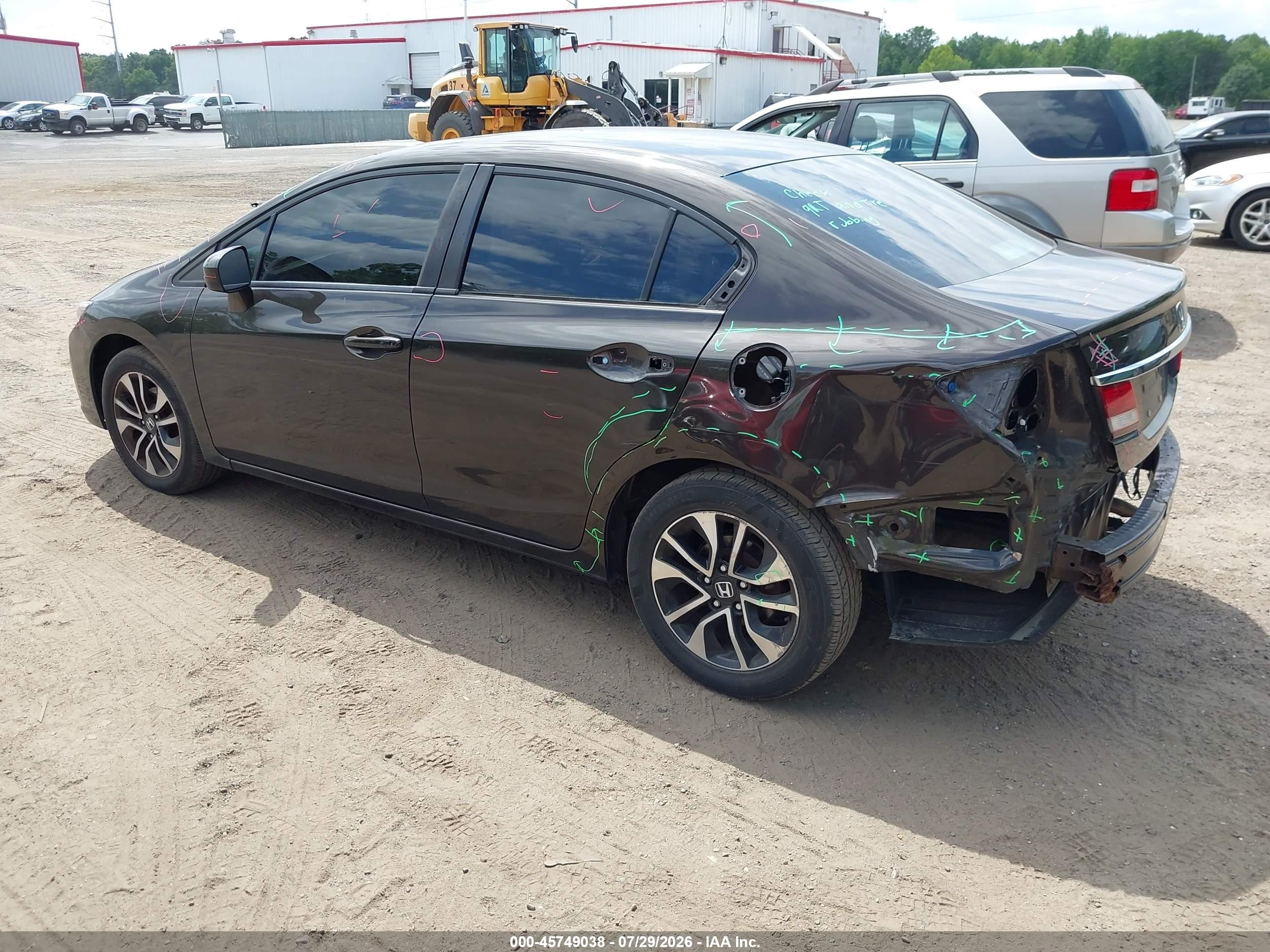 2014 Honda Civic Ex Brown vin: 2HGFB2F82EH532545