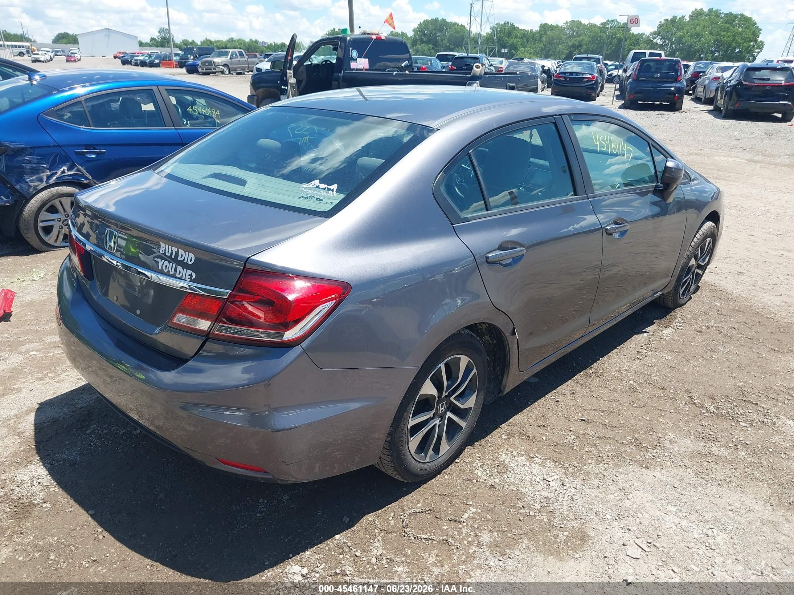 2014 Honda Civic Ex Gray vin: 2HGFB2F82EH538460
