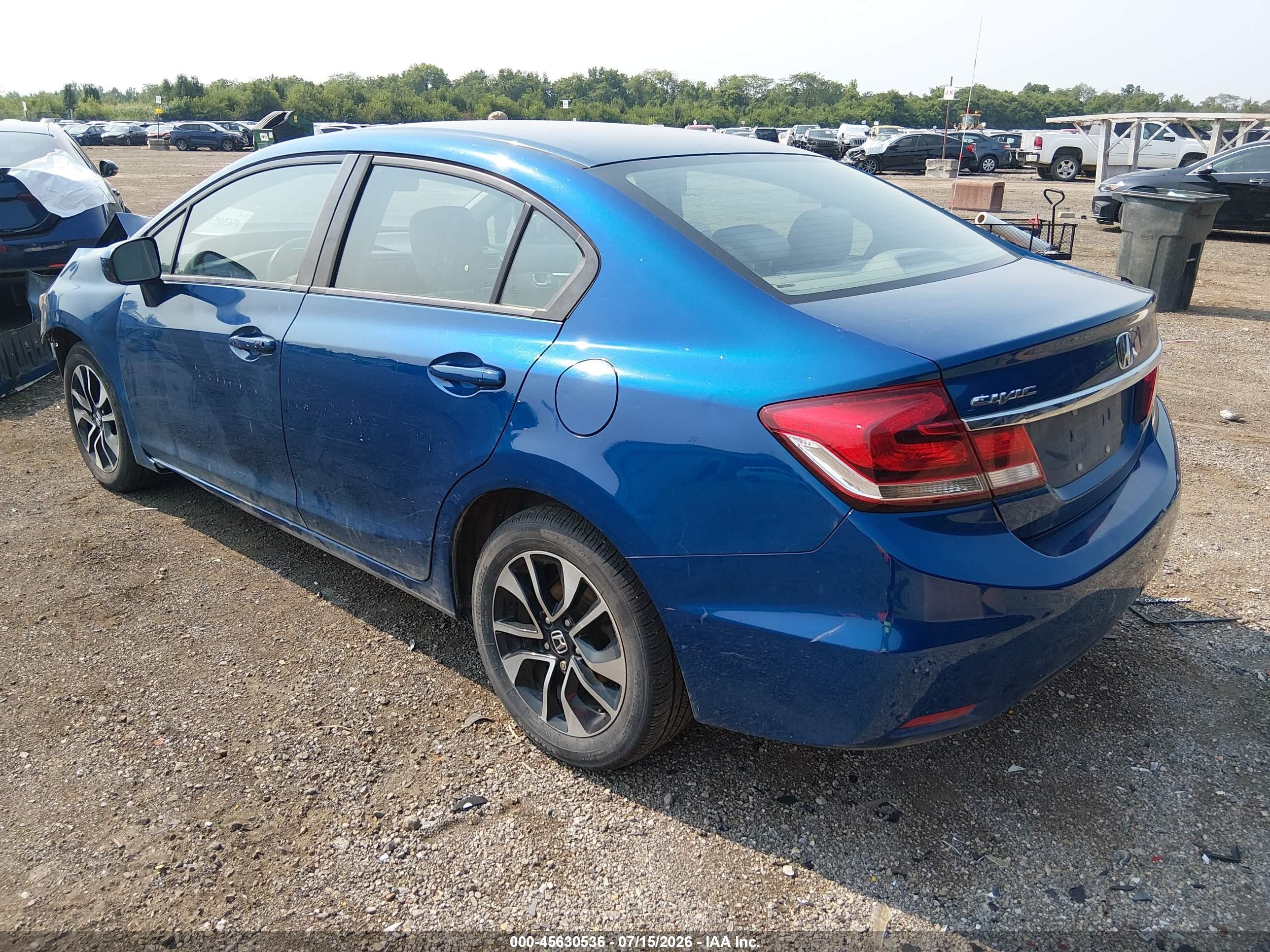 2014 Honda Civic Ex Синий vin: 2HGFB2F82EH560216