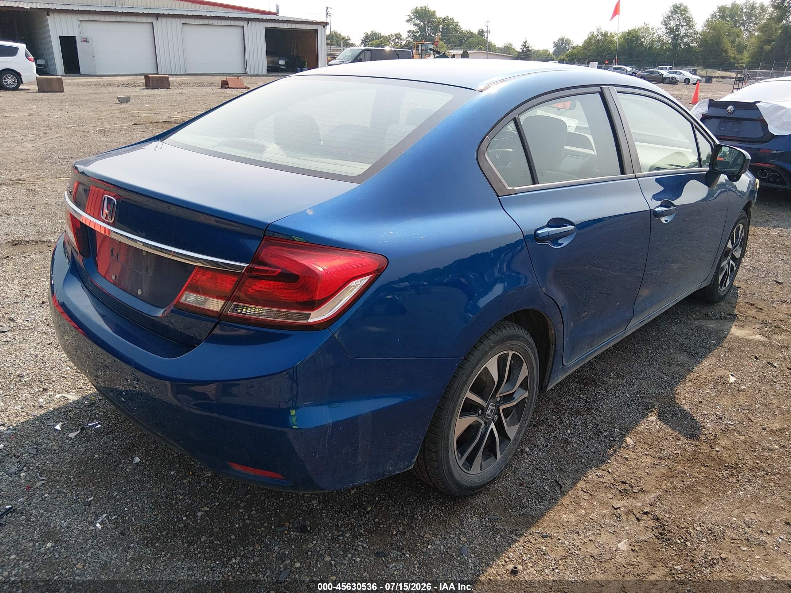 2014 Honda Civic Ex Синий vin: 2HGFB2F82EH560216