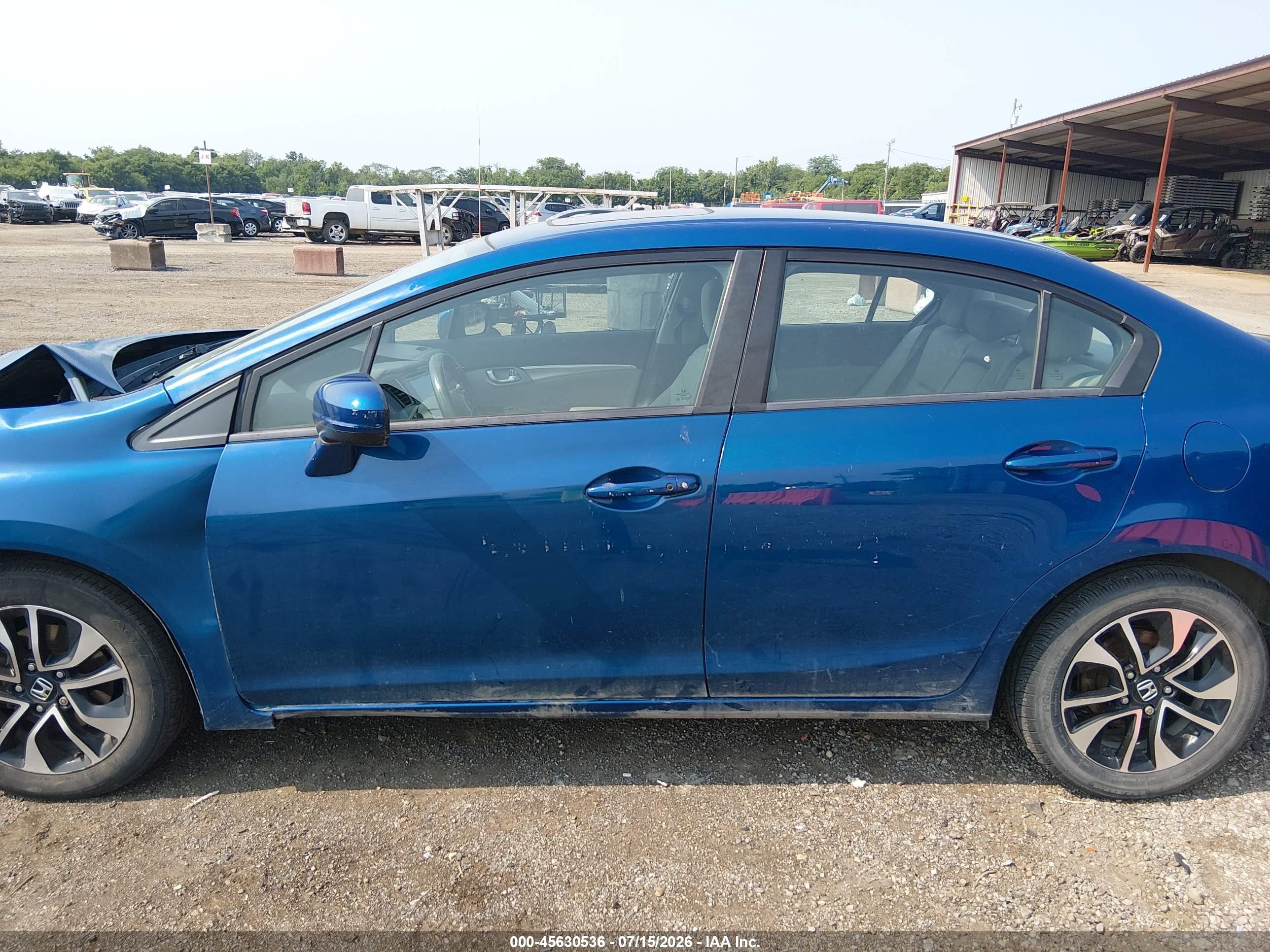 2014 Honda Civic Ex Синий vin: 2HGFB2F82EH560216