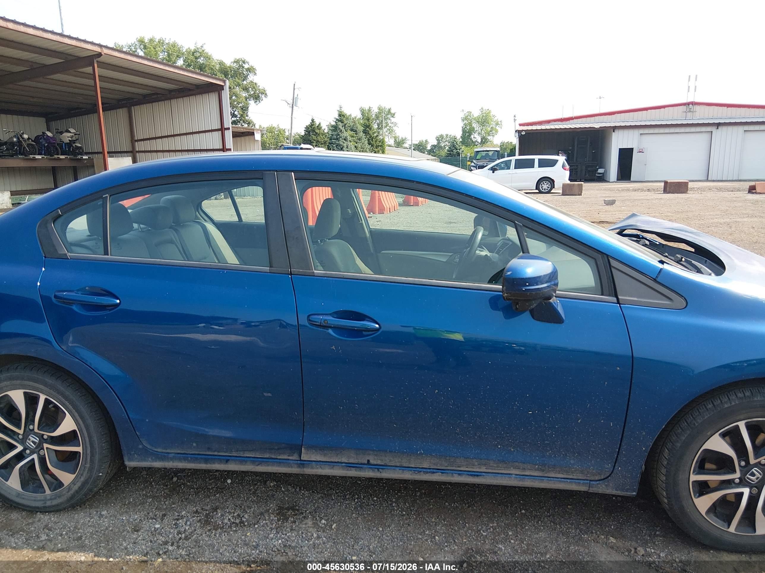 2014 Honda Civic Ex Синий vin: 2HGFB2F82EH560216
