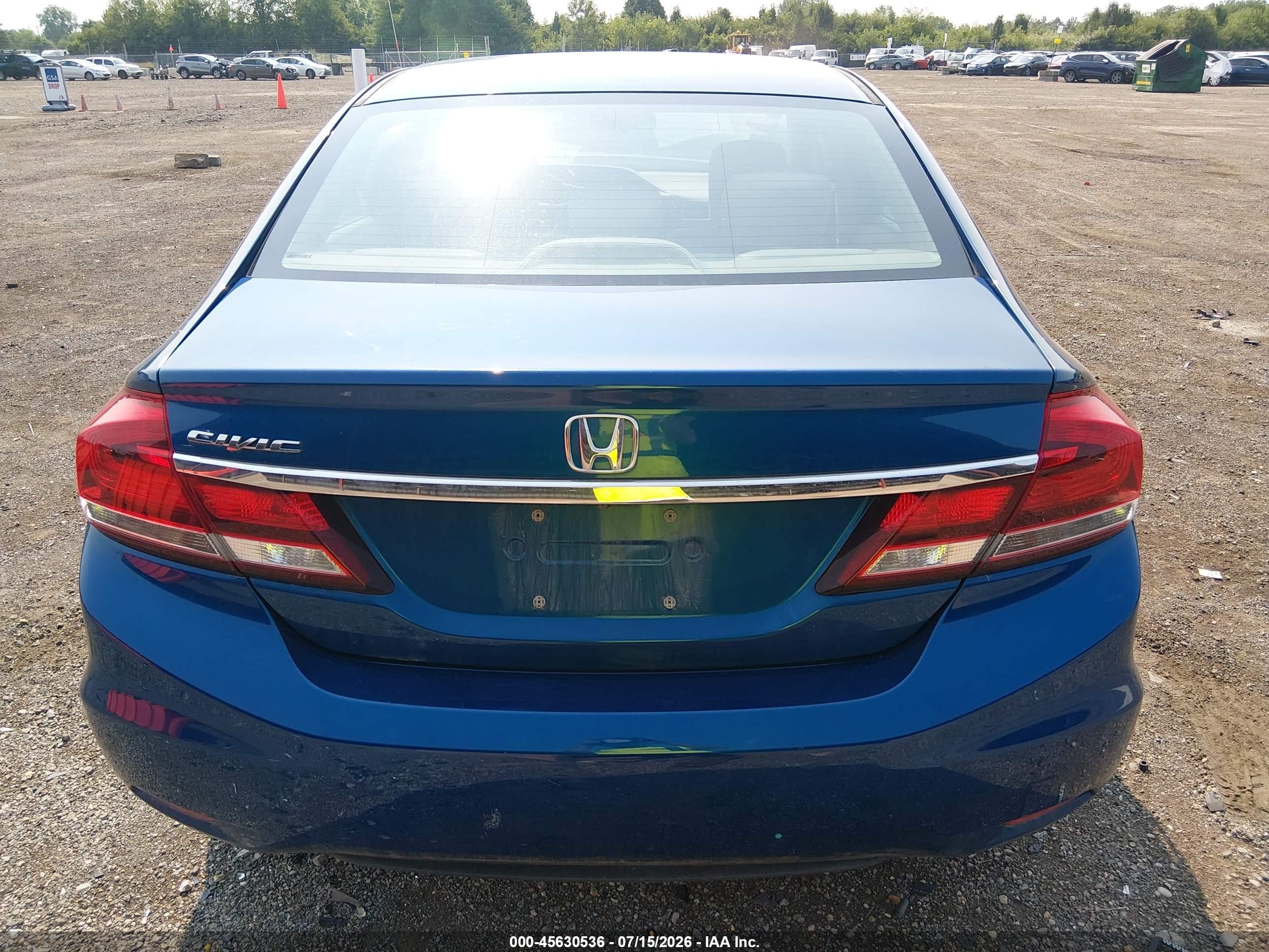 2014 Honda Civic Ex Синий vin: 2HGFB2F82EH560216