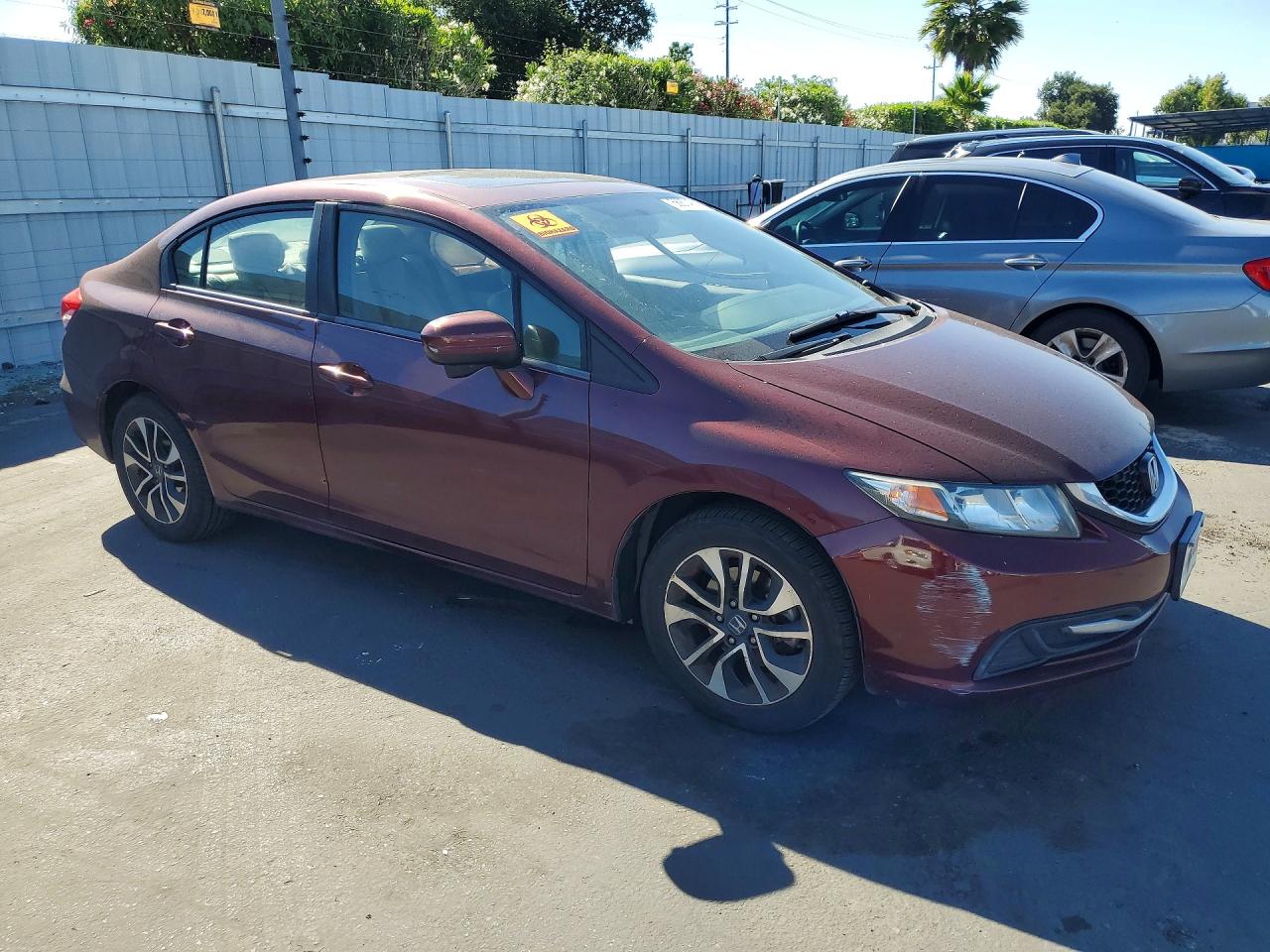 2015 Honda Civic Ex Burgundy vin: 2HGFB2F82FH510529