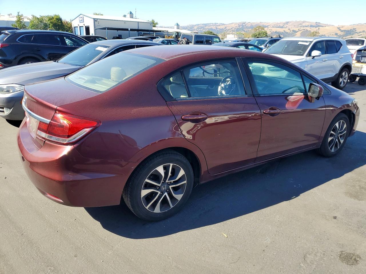 2015 Honda Civic Ex Burgundy vin: 2HGFB2F82FH510529