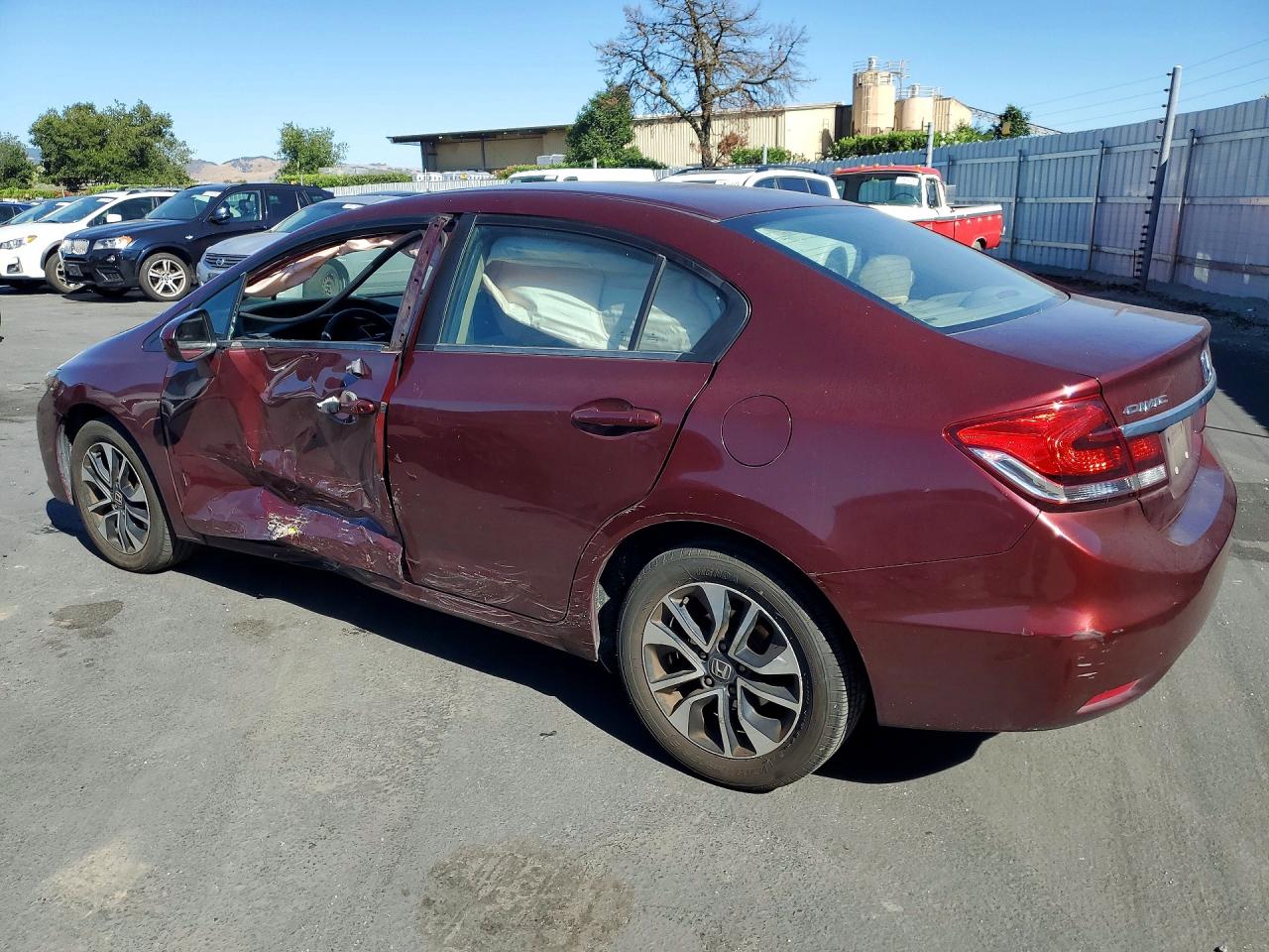 2015 Honda Civic Ex Burgundy vin: 2HGFB2F82FH510529