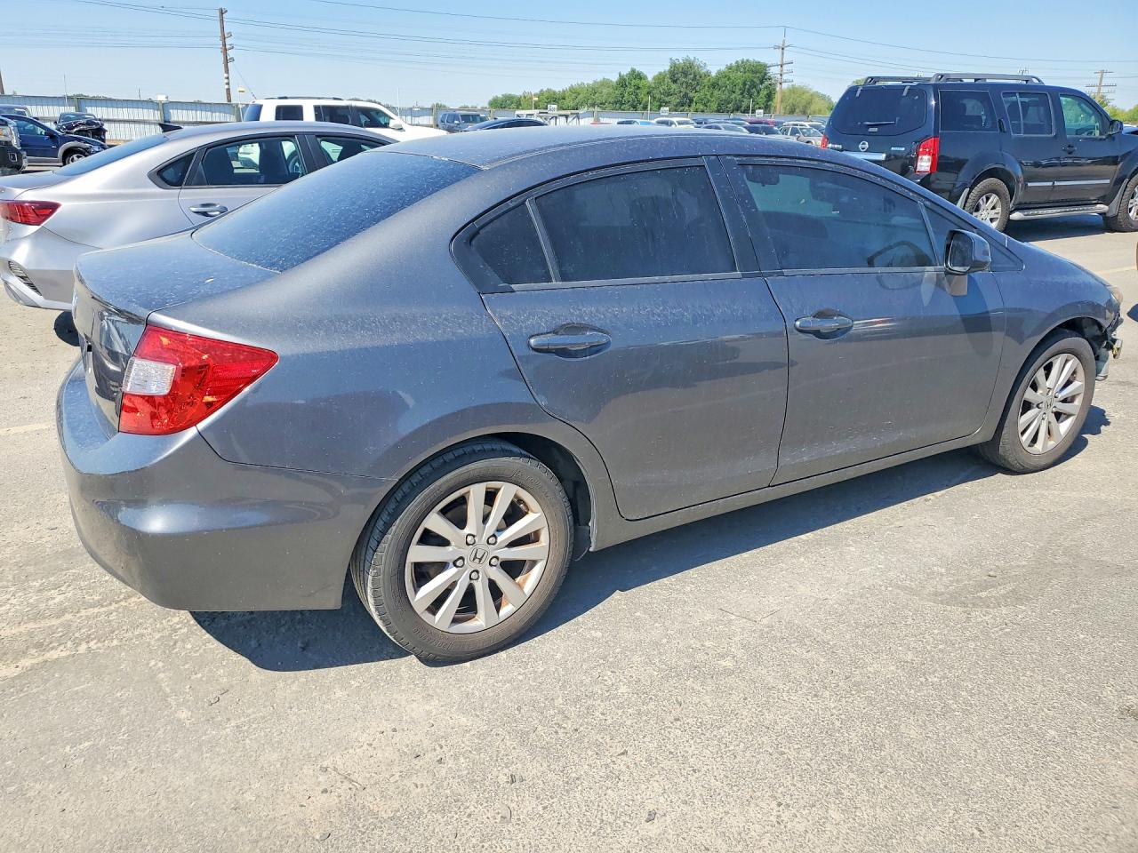 2012 Honda Civic Ex Gray vin: 2HGFB2F83CH317978
