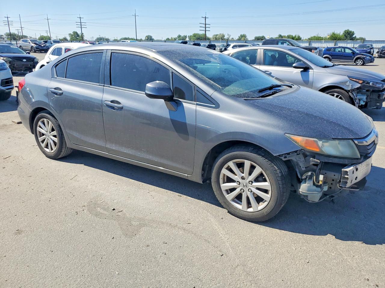 2012 Honda Civic Ex Gray vin: 2HGFB2F83CH317978
