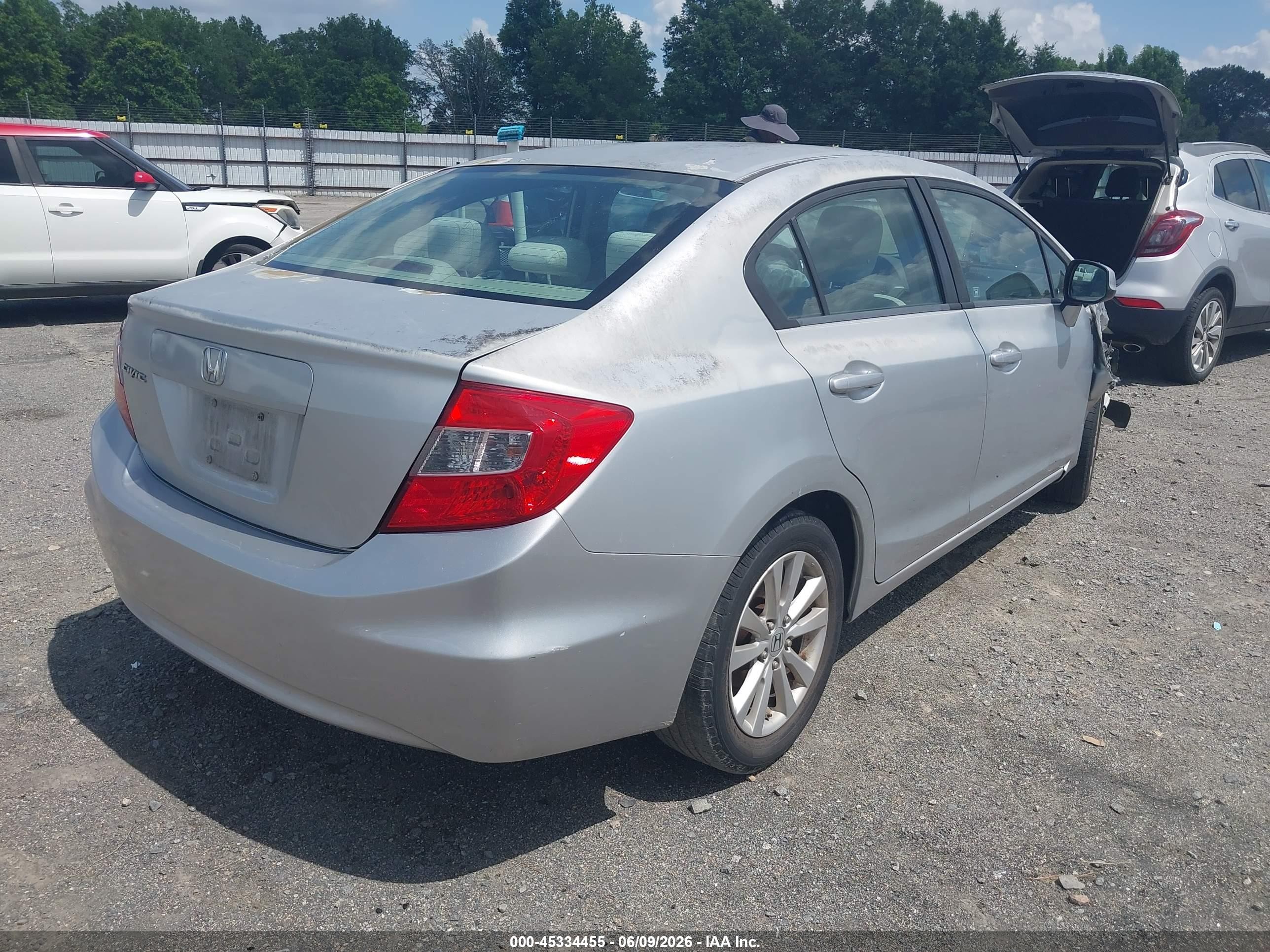2012 Honda Civic Ex Silver vin: 2HGFB2F83CH319858