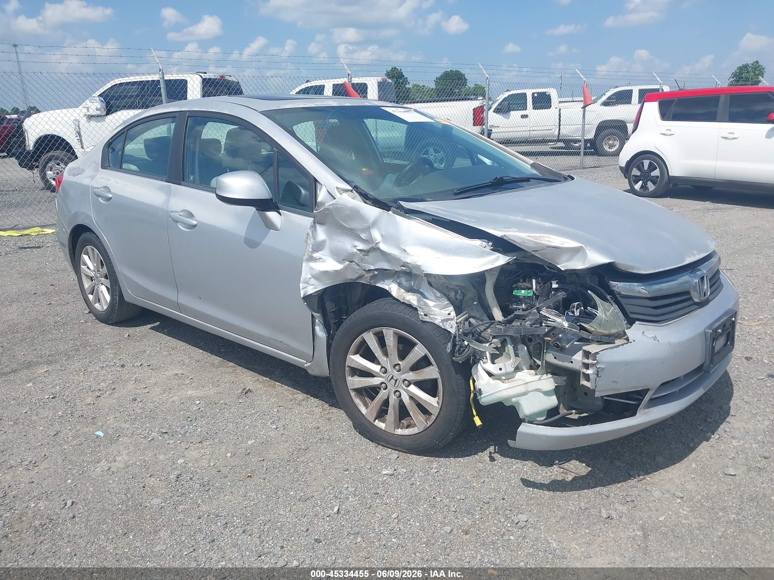 2012 Honda Civic Ex Silver vin: 2HGFB2F83CH319858